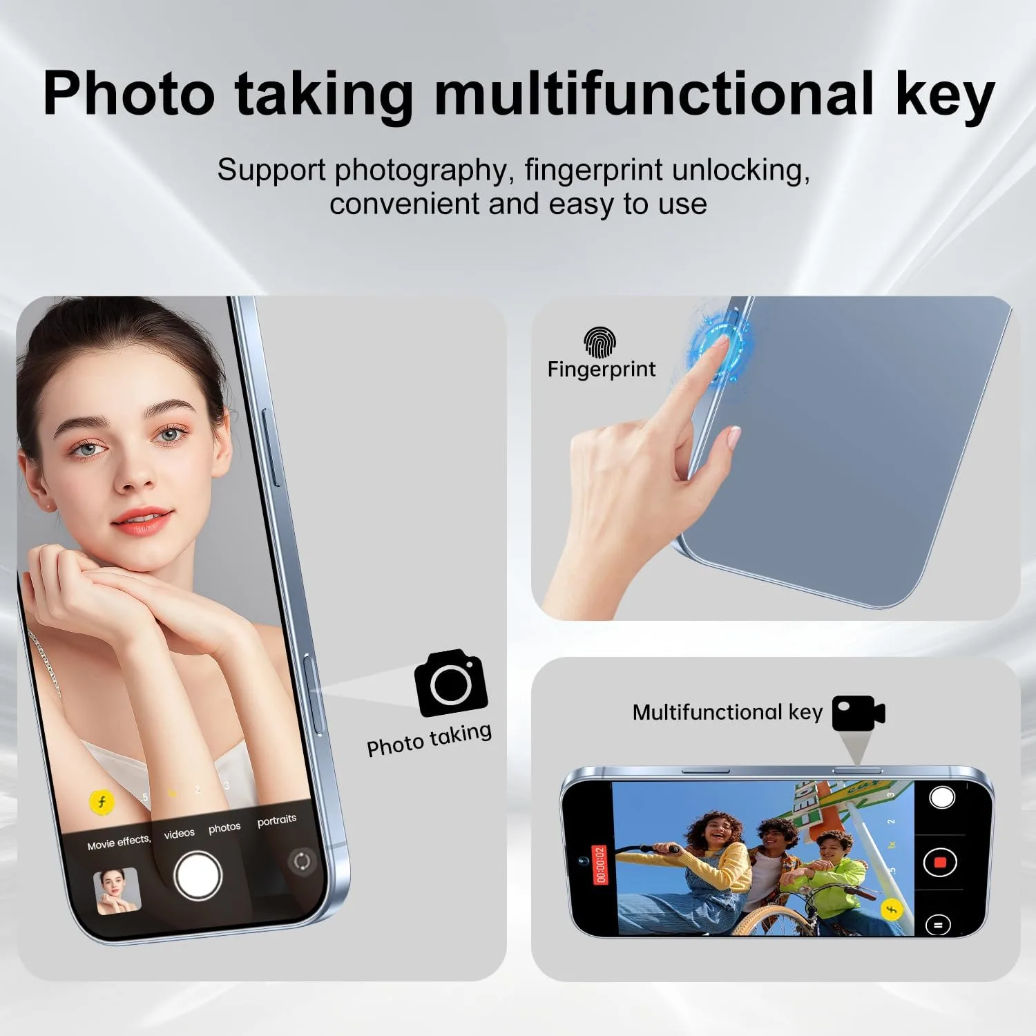 Huness 17 PM 16+1TB Unlocked Cell Phone,6.9" HD Screen Unlocked Phones,Android 15 7000mAh Long Battery Life Smartphone,5G/Dual SIM/Fingerprint Button Unlock/Photos/Face ID (Blue)