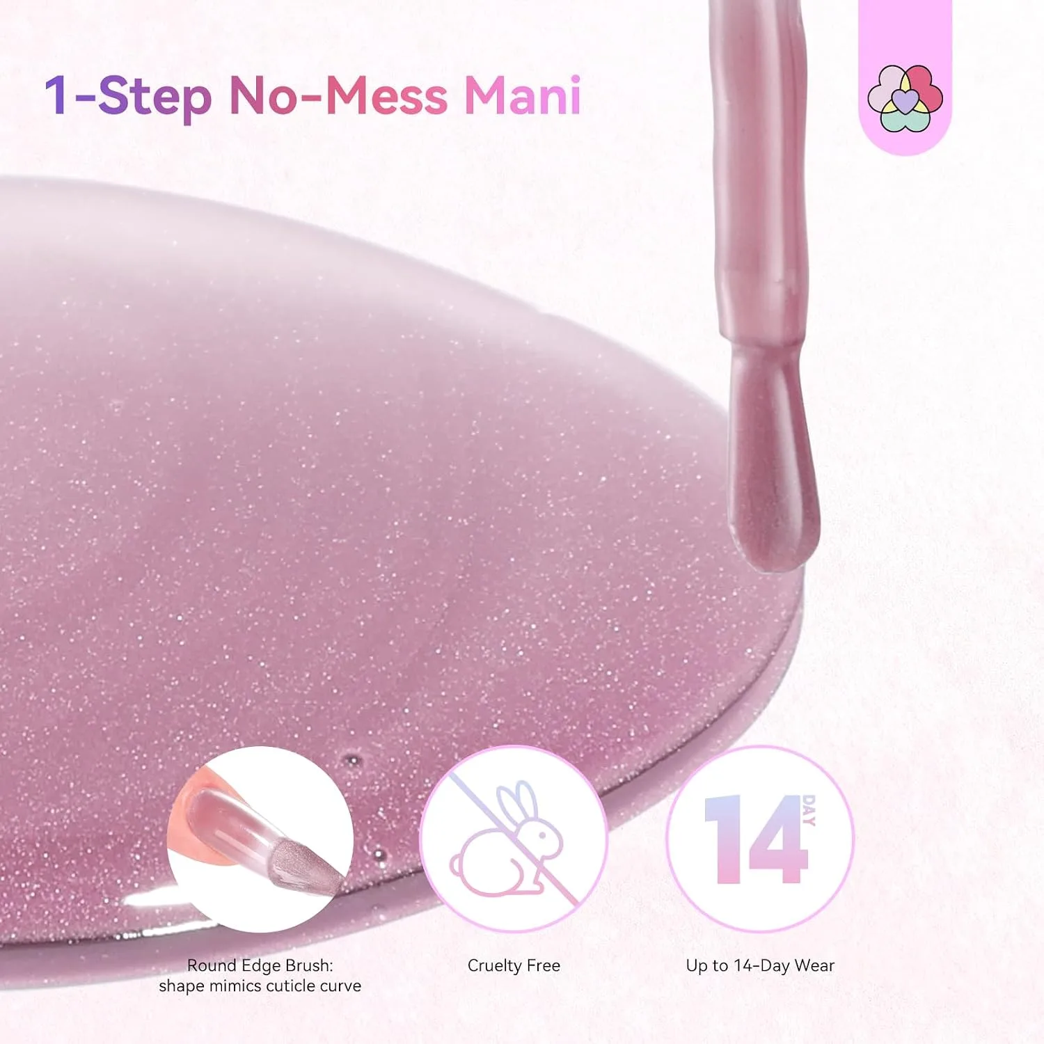 SAVILAND Glazed Nails One-Step Gel Nail Polish: Cat Eye Nail Polish 0.5oz 15ml Purple One-Min Foundation Color Gel Builder & Top Polish Natural Nail Art Pen Reinforcement Long-Lasting Home Manciure