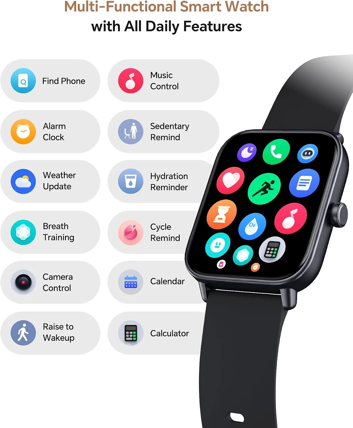 Smart Watch for Women/Men, Bluetooth Calling, Alexa built-in, iOS Android