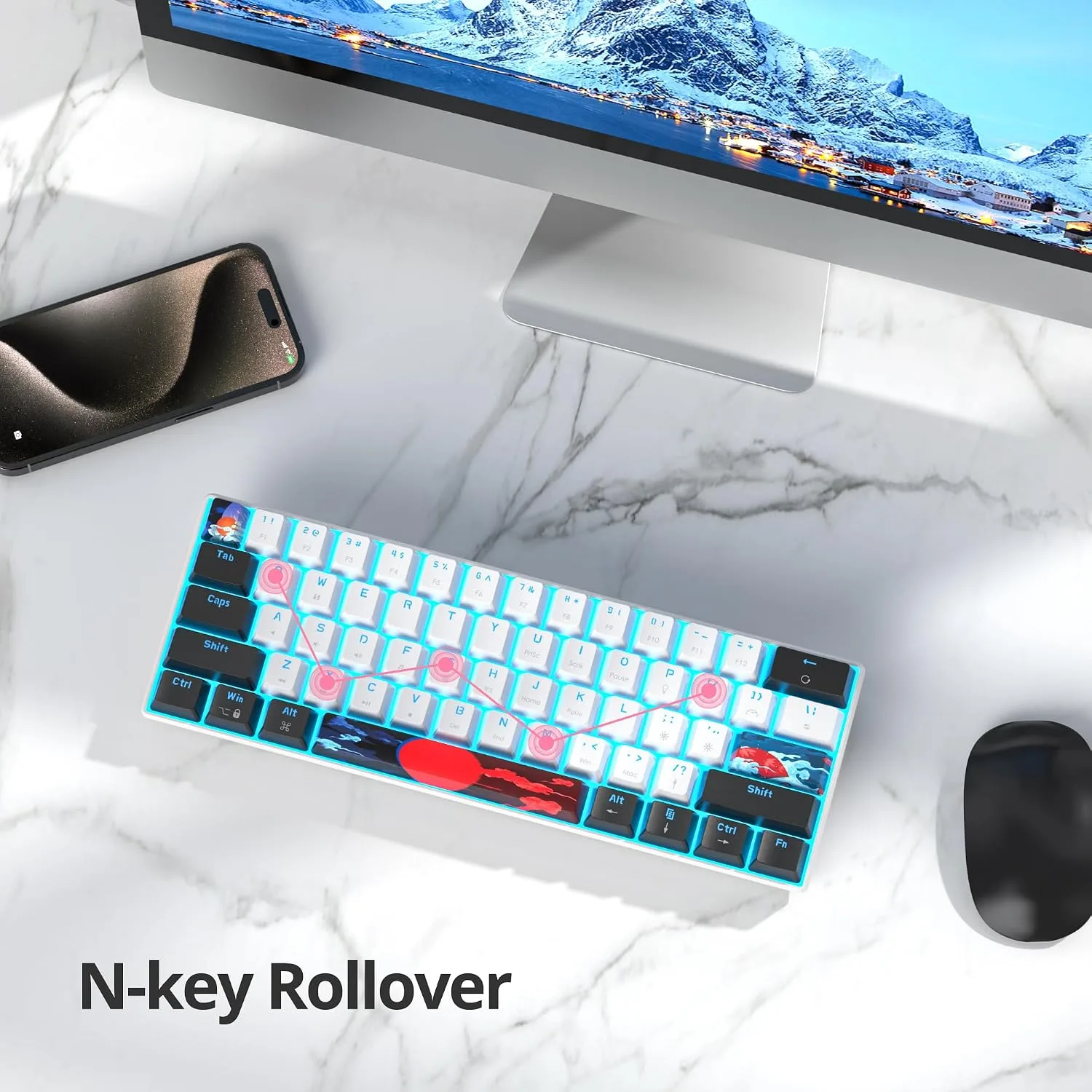 Owpkeenthy 60% Wired Mechanical Keyboard