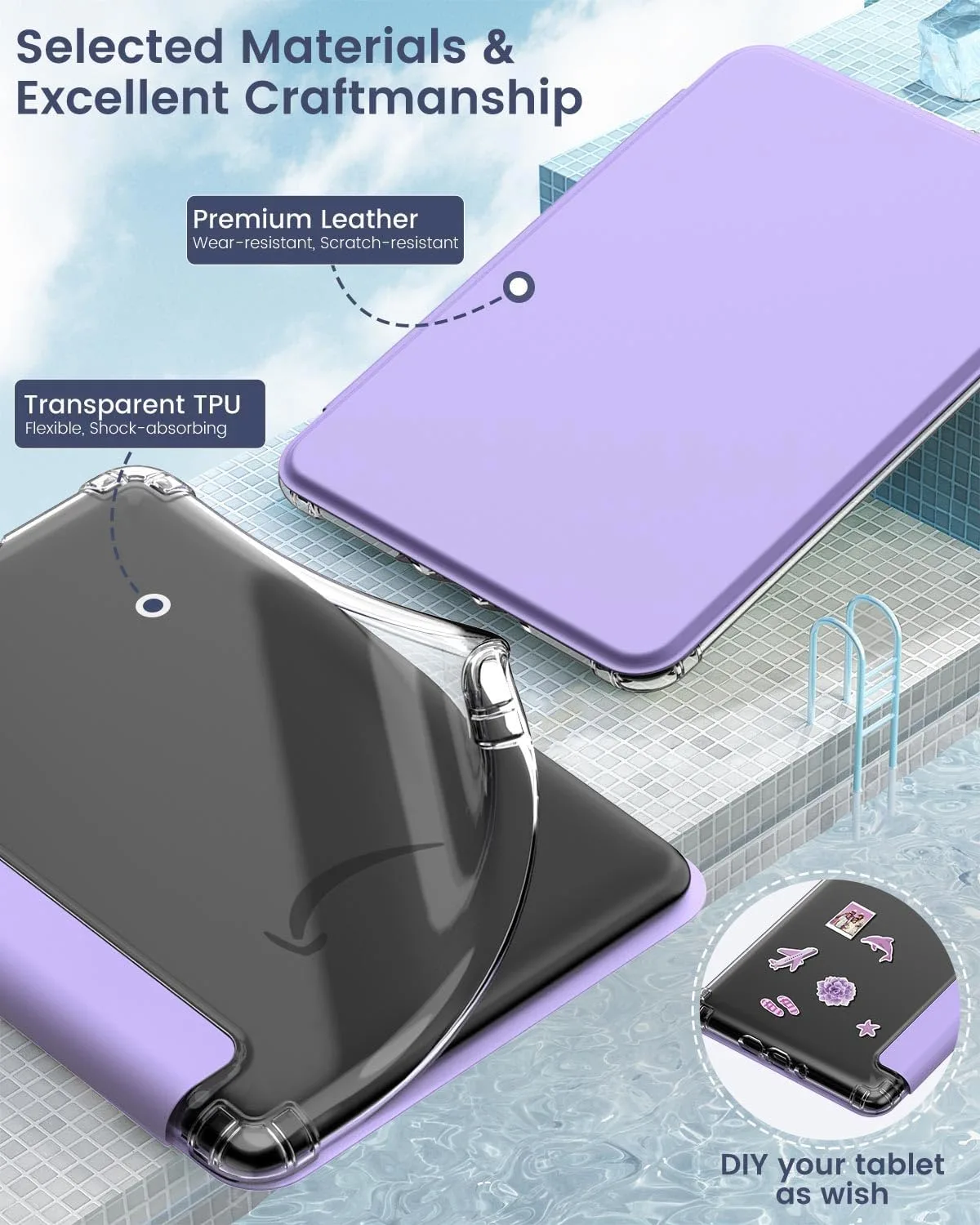 MoKo Case for Kindle Paperwhite 12th Gen & Colorsoft 2024, Lilac