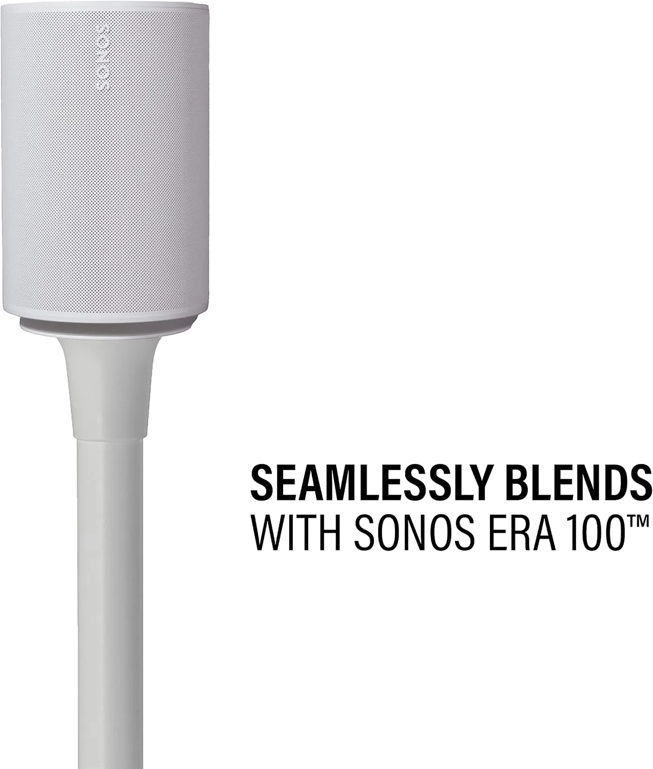 Sanus Wireless Speaker Stand for Sonos Era 100™ - Pair White |, Perfect Stand Setup for Easy and Secure Mounting of New Sonos Era 100™ Speakers - OSSE12-W2