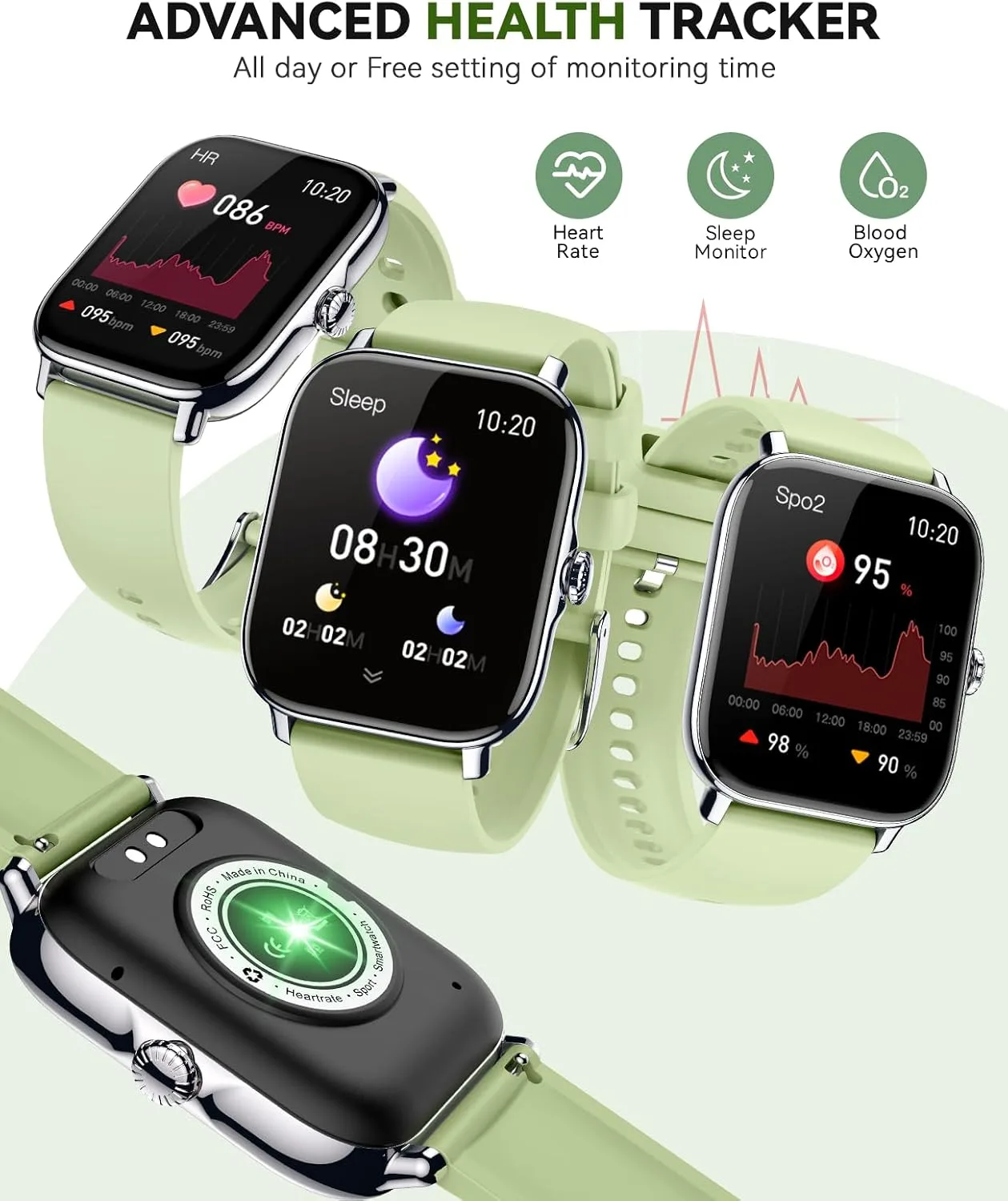 Smart Watch for Women Men- Answer/Make Call, 2025 IP68 Waterproof Fitness Step Sleep Tracker Watch with Monitor Activity Counter Smartwatch for Andriod iPhone iOS Samsung Compatible