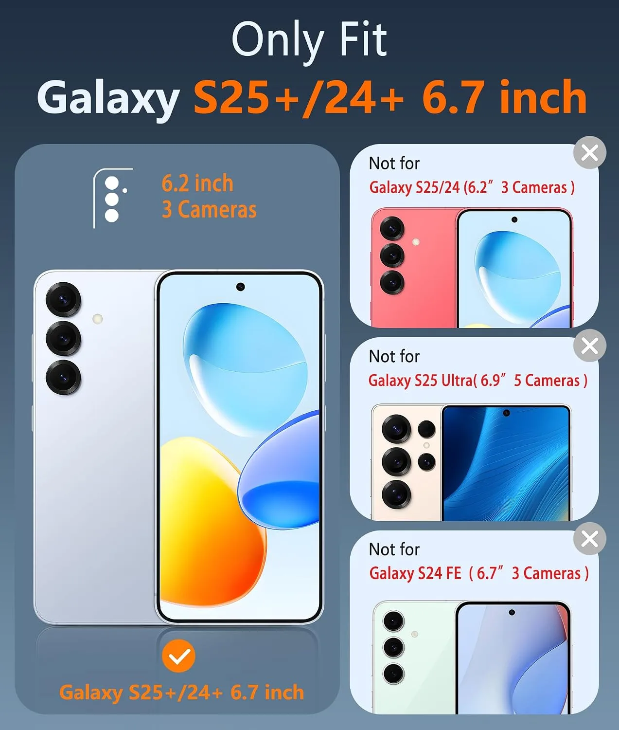 FNTCASE for Samsung Galaxy S25-Plus Case Clear Anti Yellowing Phonecase