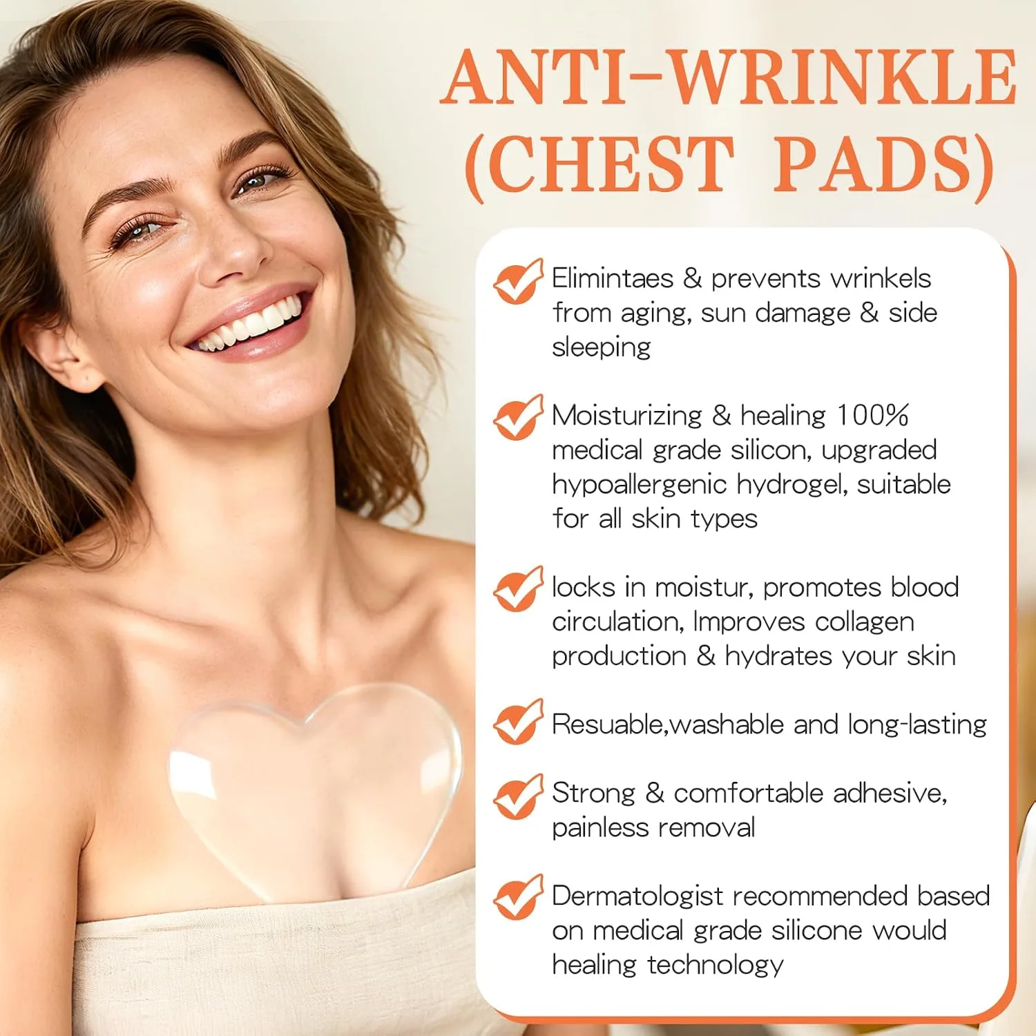 Silicone Chest Wrinkle Pads(2 Patches)