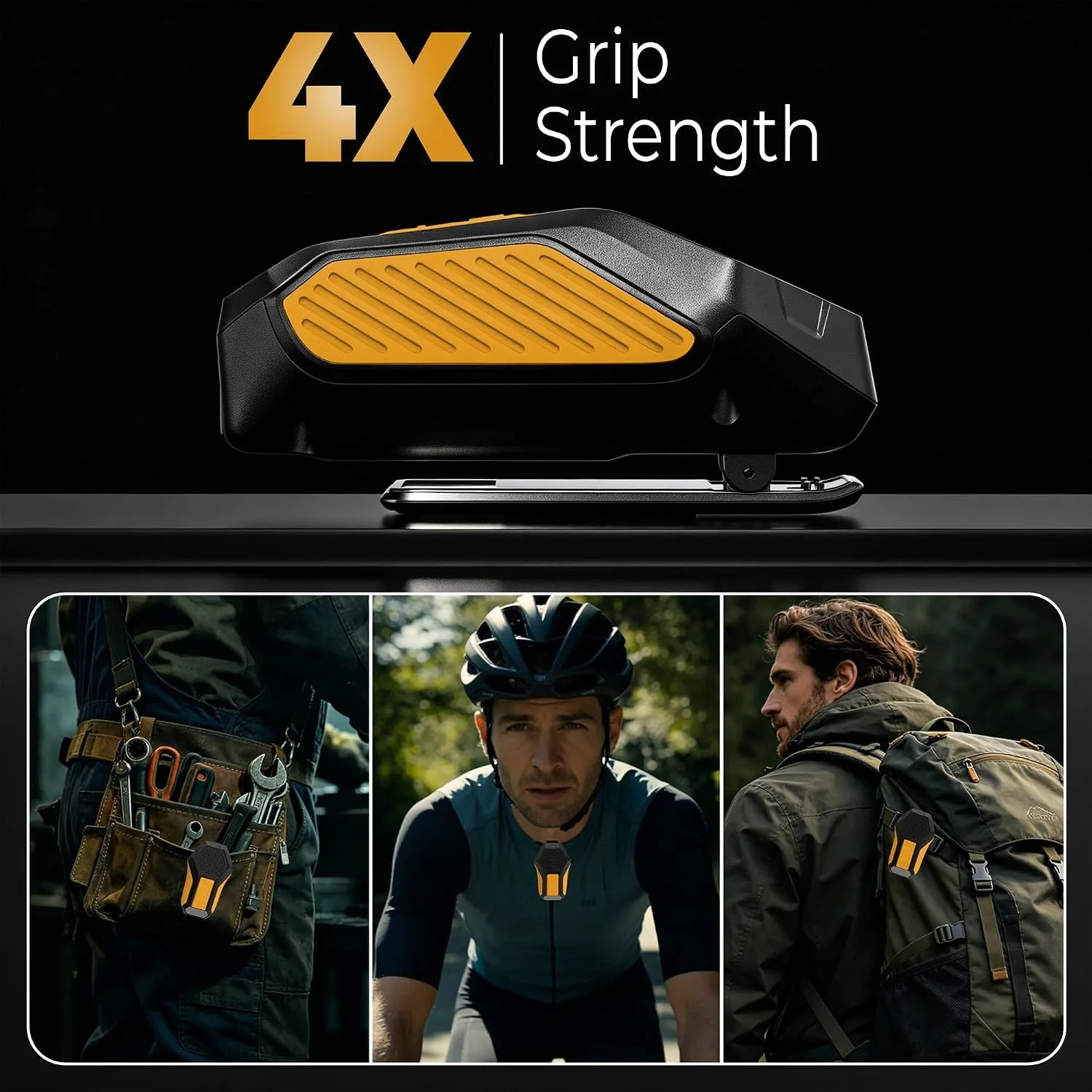 Clip-on Wearable Bluetooth Speaker, Built-in Mic, Light & Warn Lamp