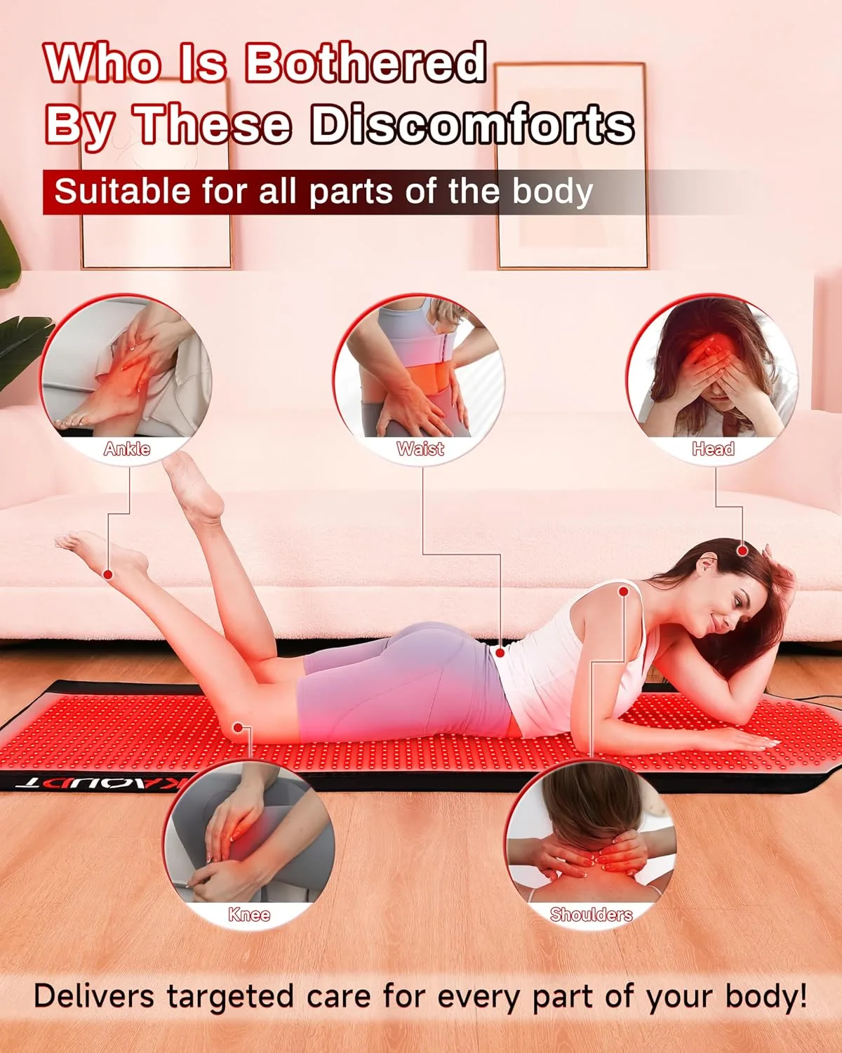 72"x33" Medical-Grade TPU Full Body Red Light Therapy Mat for Pain, FSA&HSA