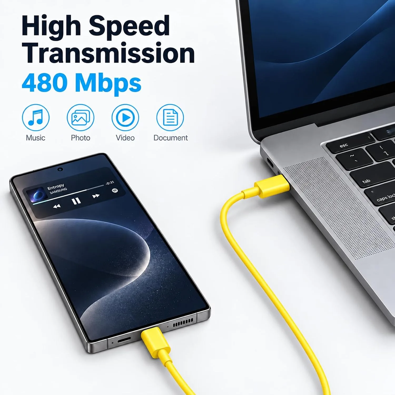 Super Fast Type C Charger for Samsung, 45W Dual Port USB C Charger