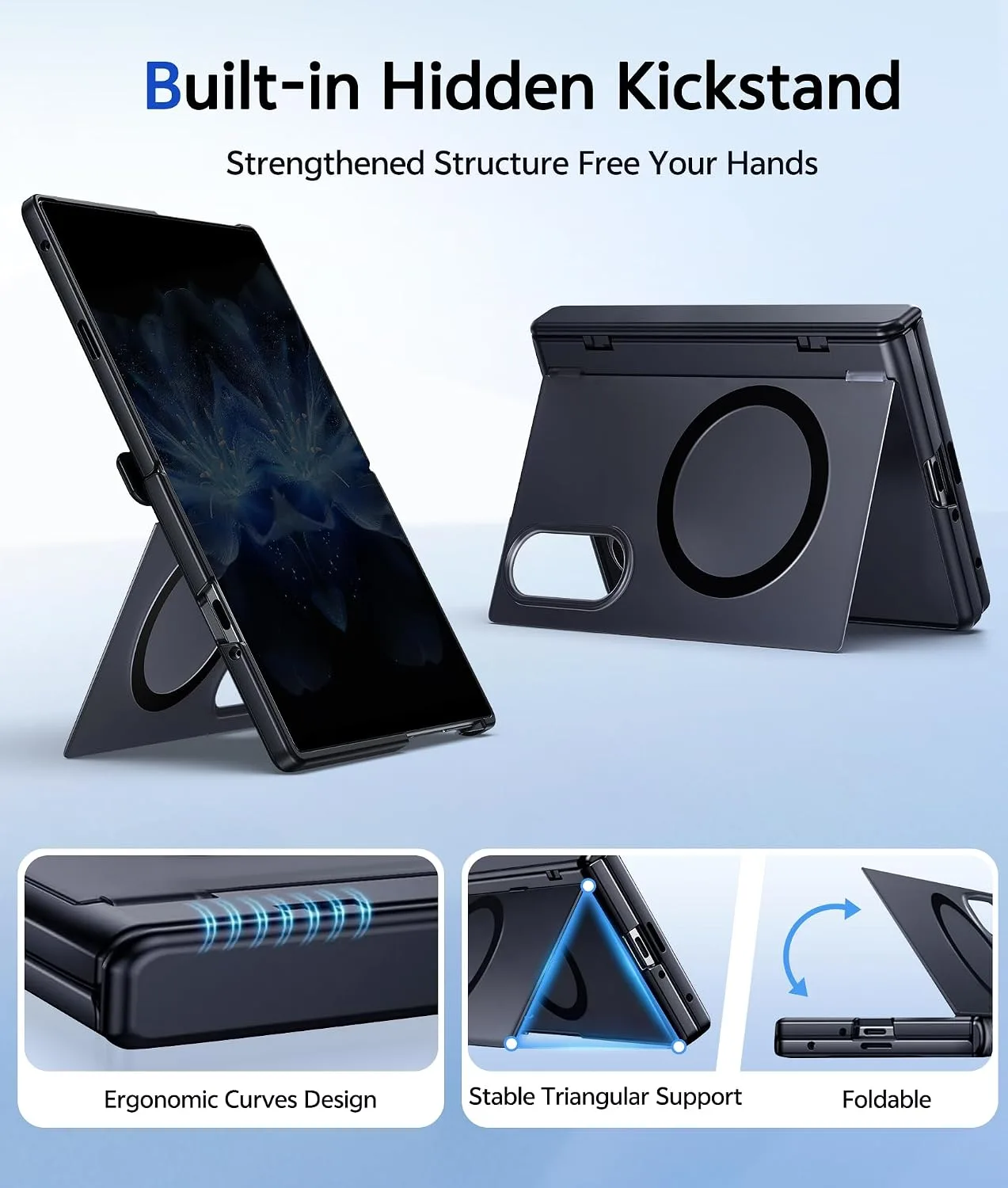 for Samsung Galaxy Z Fold 8 Case with Privacy Screen Protector