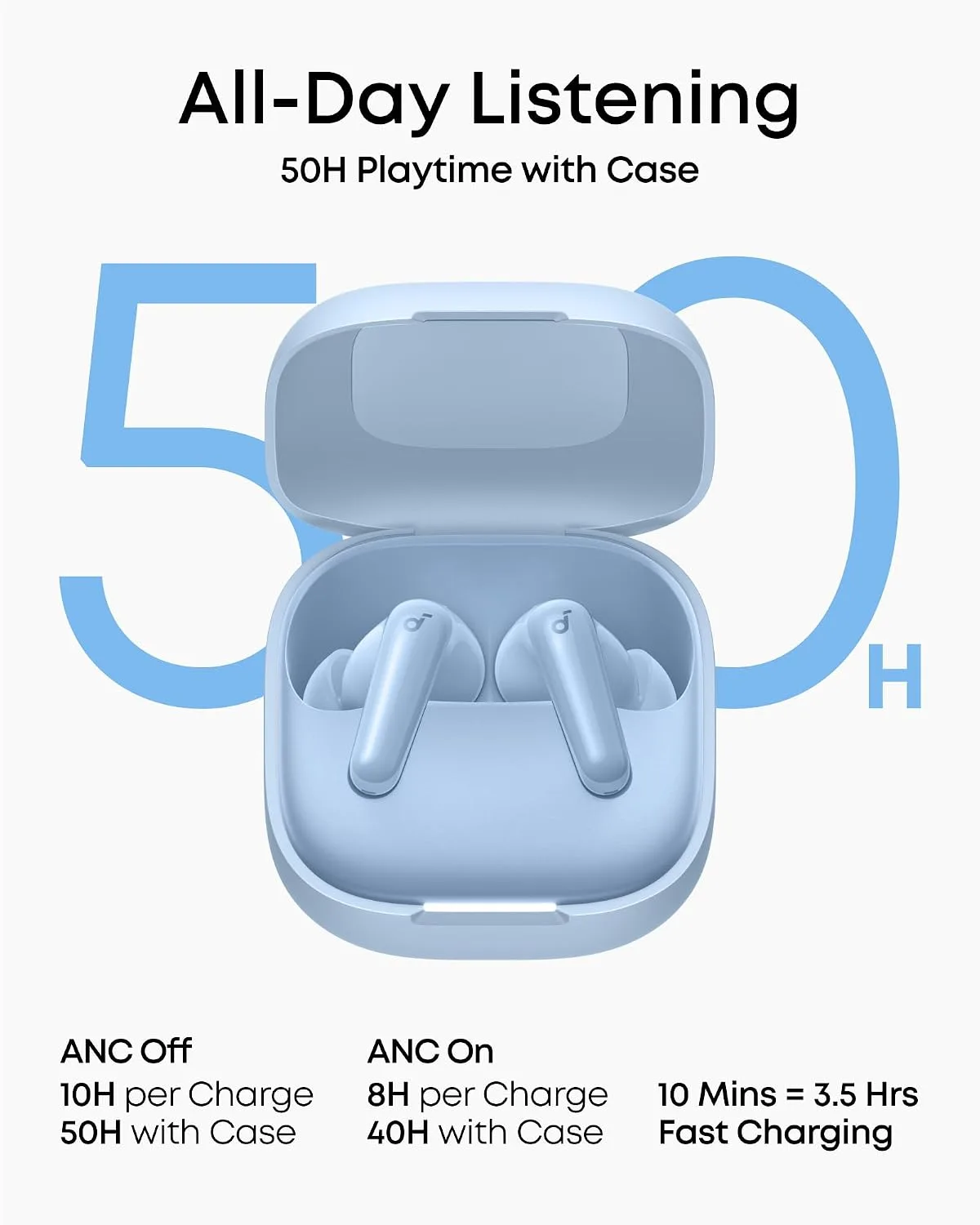 Soundcore P31i by Anker Translation Earbuds with Real-Time Adaptive ANC