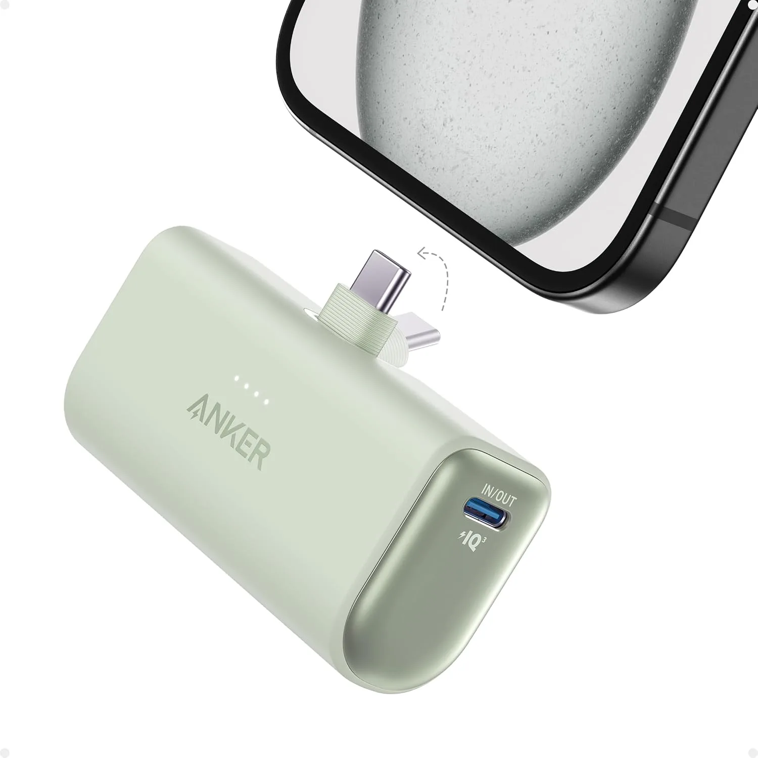 Anker Nano Power Bank,5,000mAh Portable Charger, Built-in USB-C Connector