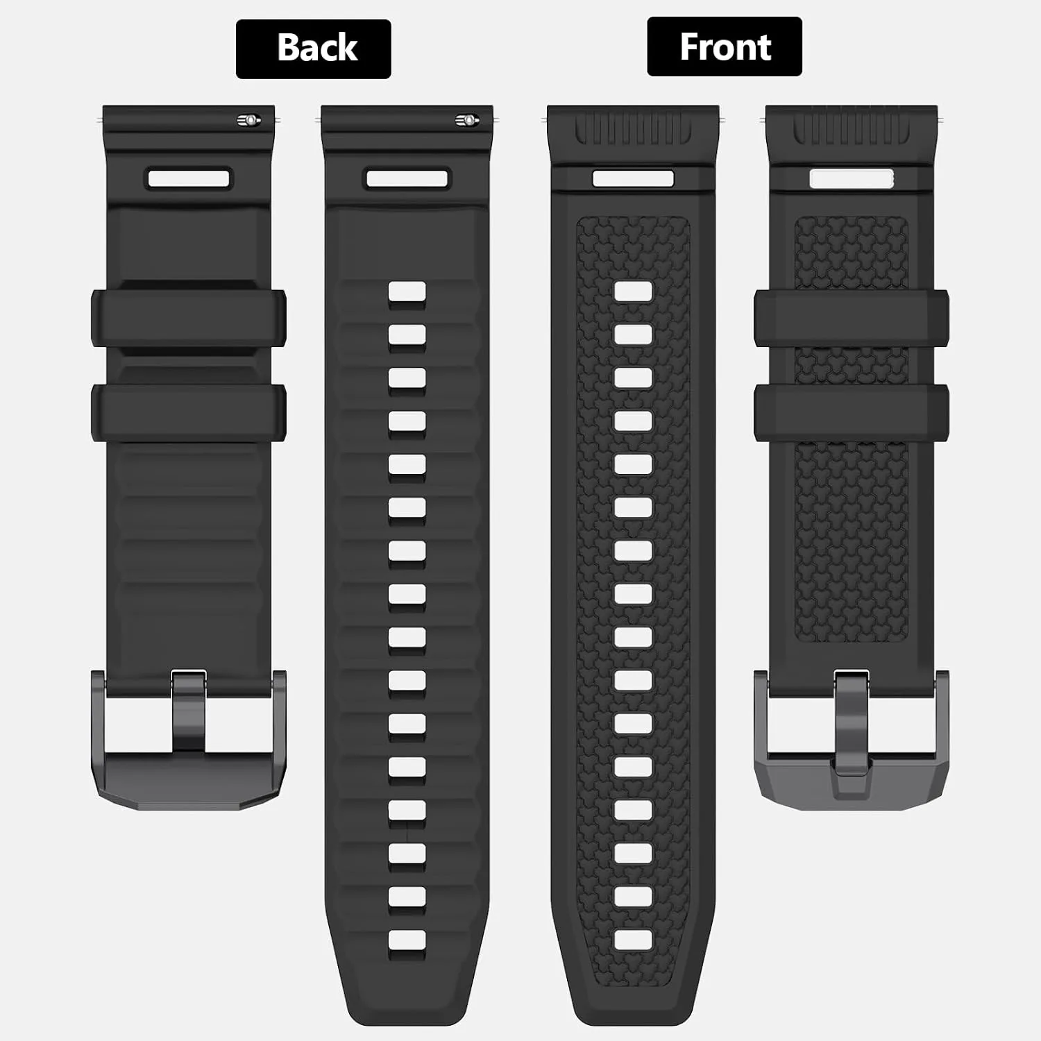 Silicone Strap Compatible with COROS Apex 4 46mm/Nomad, 24mm Band for Garmin Venu X1, Ticwatch Atlas/Pro 5/Pro 5 Enduro, iTOUCH AIR3 Breathable Replacement Bands for Women Men