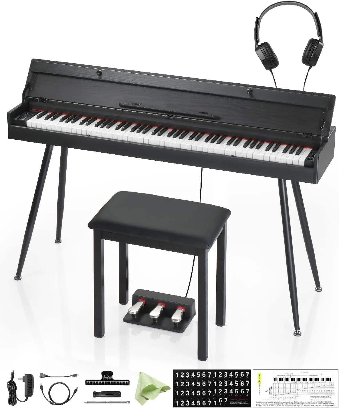 Ktaxon 88 Key Keyboard Piano Kit, Full Size Digital Piano Keyboard