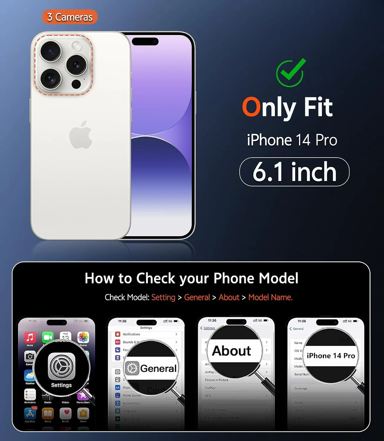 FNTCASE for iPhone 14 Pro Case Compatible with Magsafe Matte Phonecase