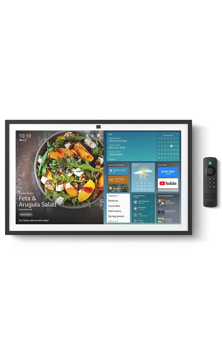 Echo & Alexa Amazon Echo Show 21 (newest model), Full HD 21" kitchen hub for home organization, with built-in Fire TV, Designed for Alexa+