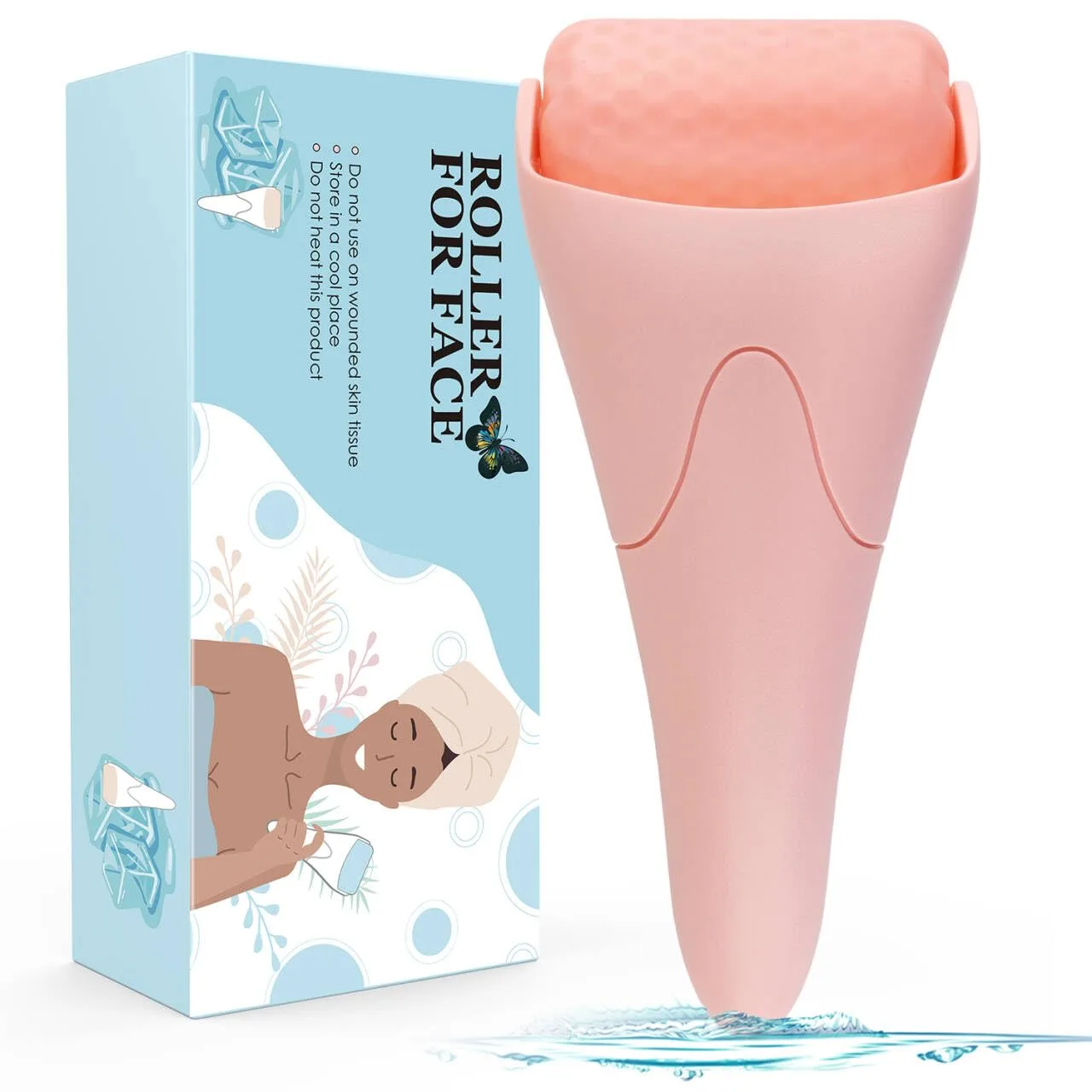 Rodillo de hielo para rostro Fronnor rosa