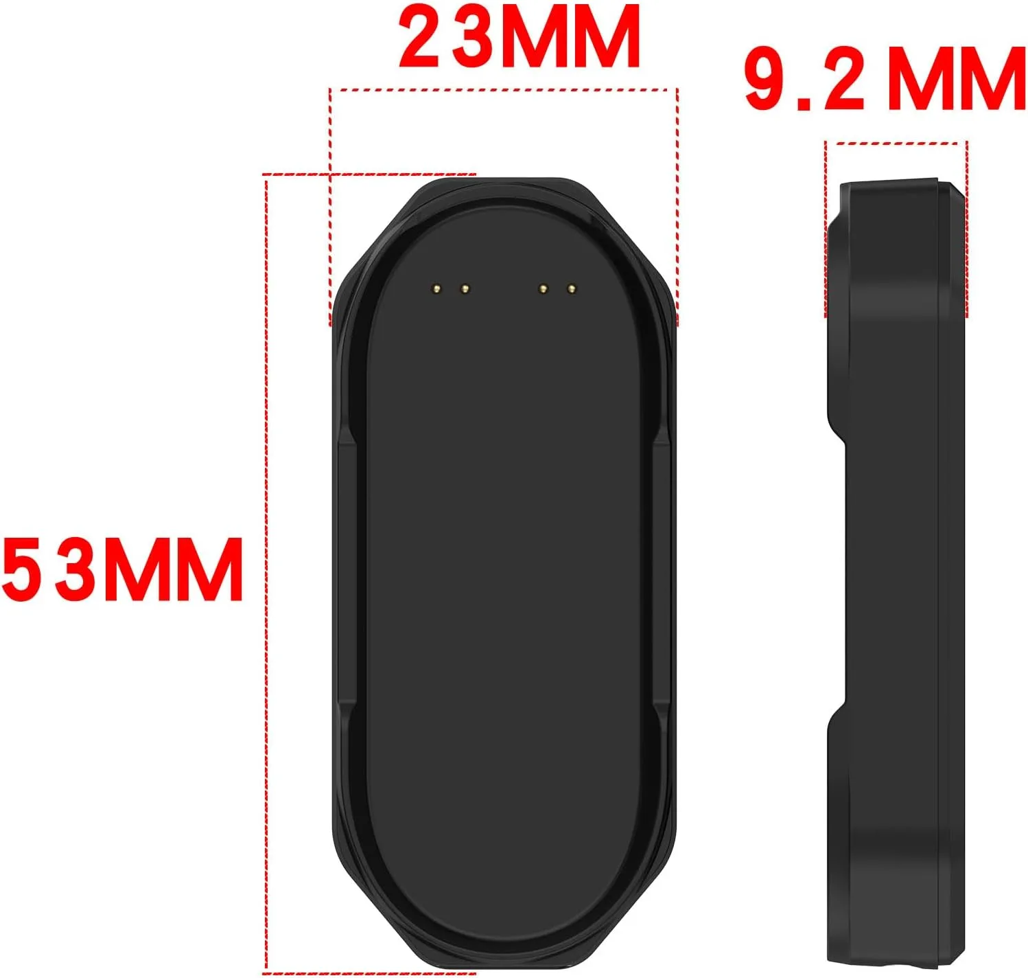 Compatible with PLAUD Note Pin Charger, 2 Pin Magnetic Charging Stand Charging Base for PLAUD NotePin Voice Recorder (Black)