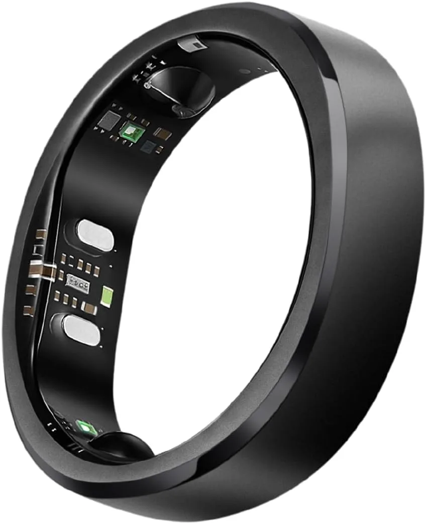 RingConn Gen 3 Smart Ring - Vascular Trends(Size 8, Matte Black)