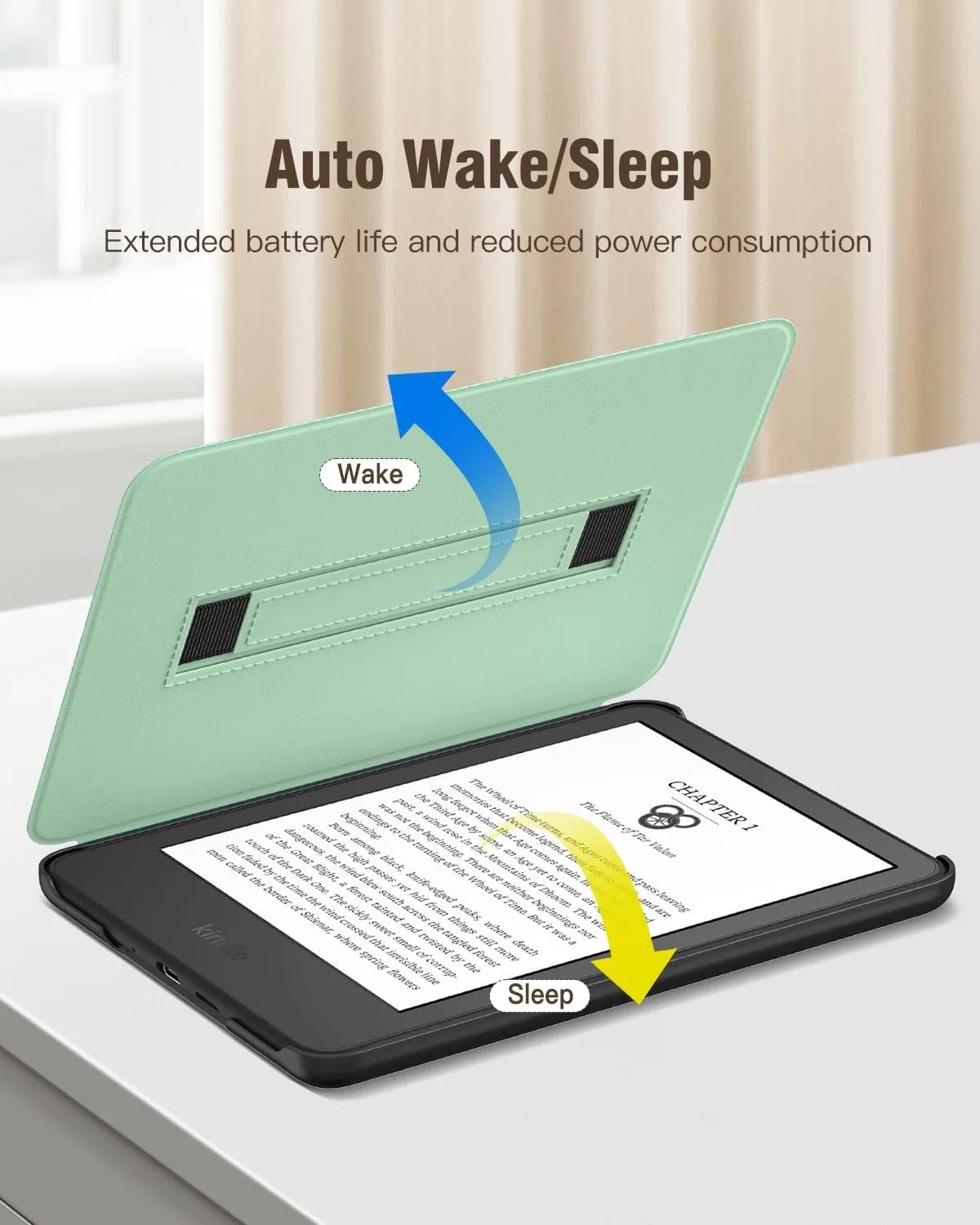 MoKo Case for 6" E-Reader (11th Generation-2024/2022), Green Checkered