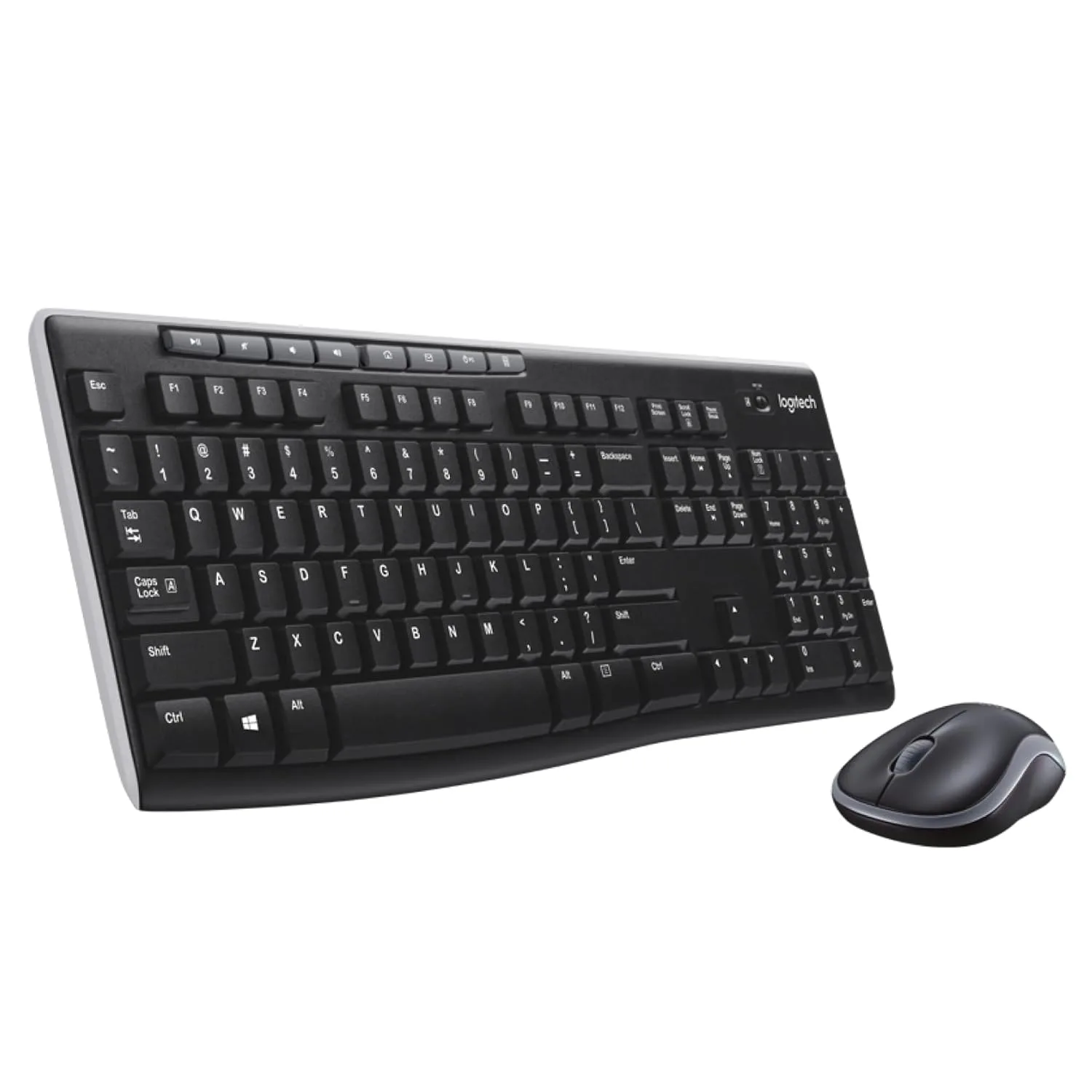 Logitech MK270 Full Size Wireless Keyboard and Mouse Combo - Black