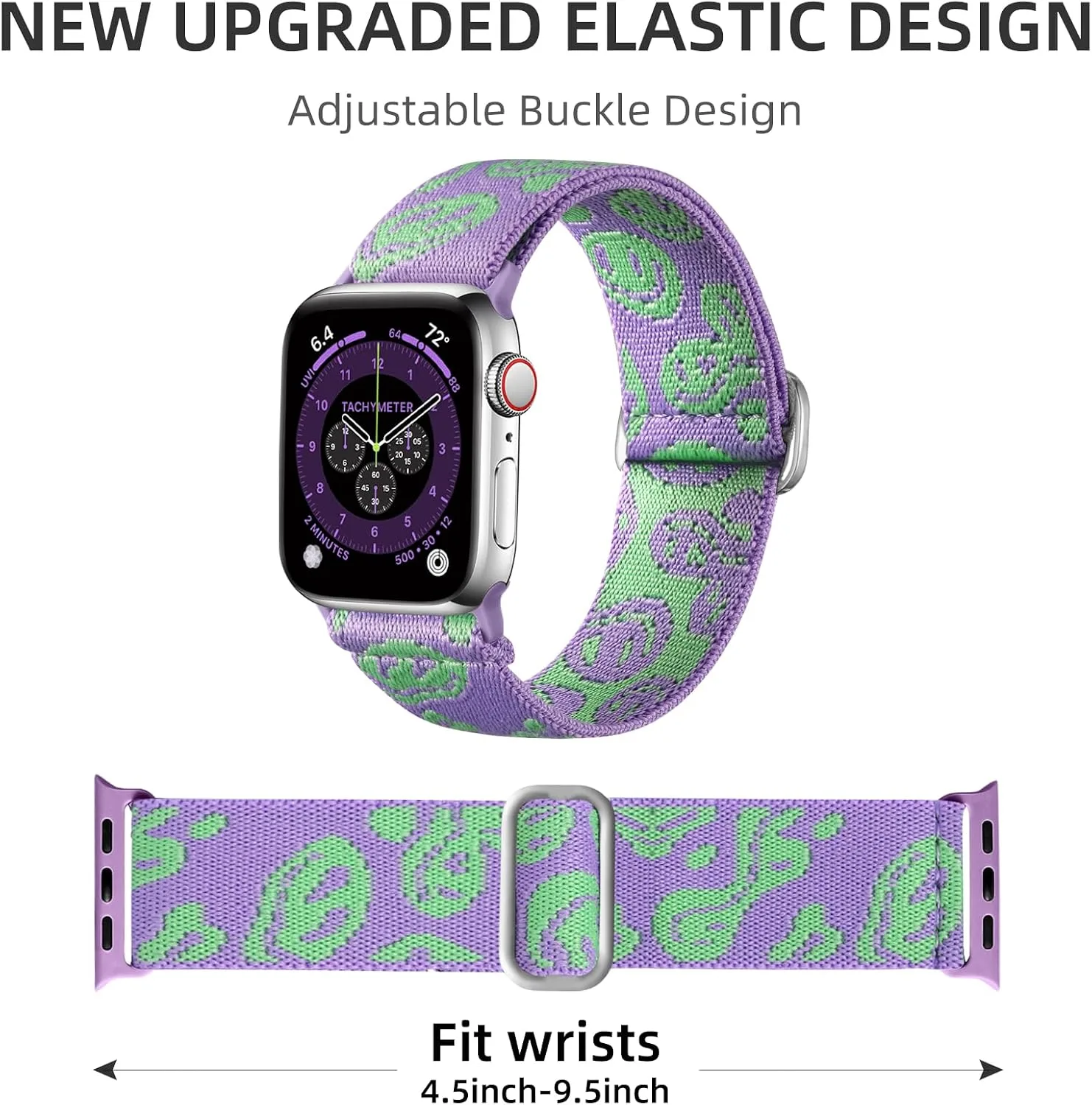 DaQin 3 Pack Stretchy Solo Loop Compatible with Apple Watch Bands Men Women