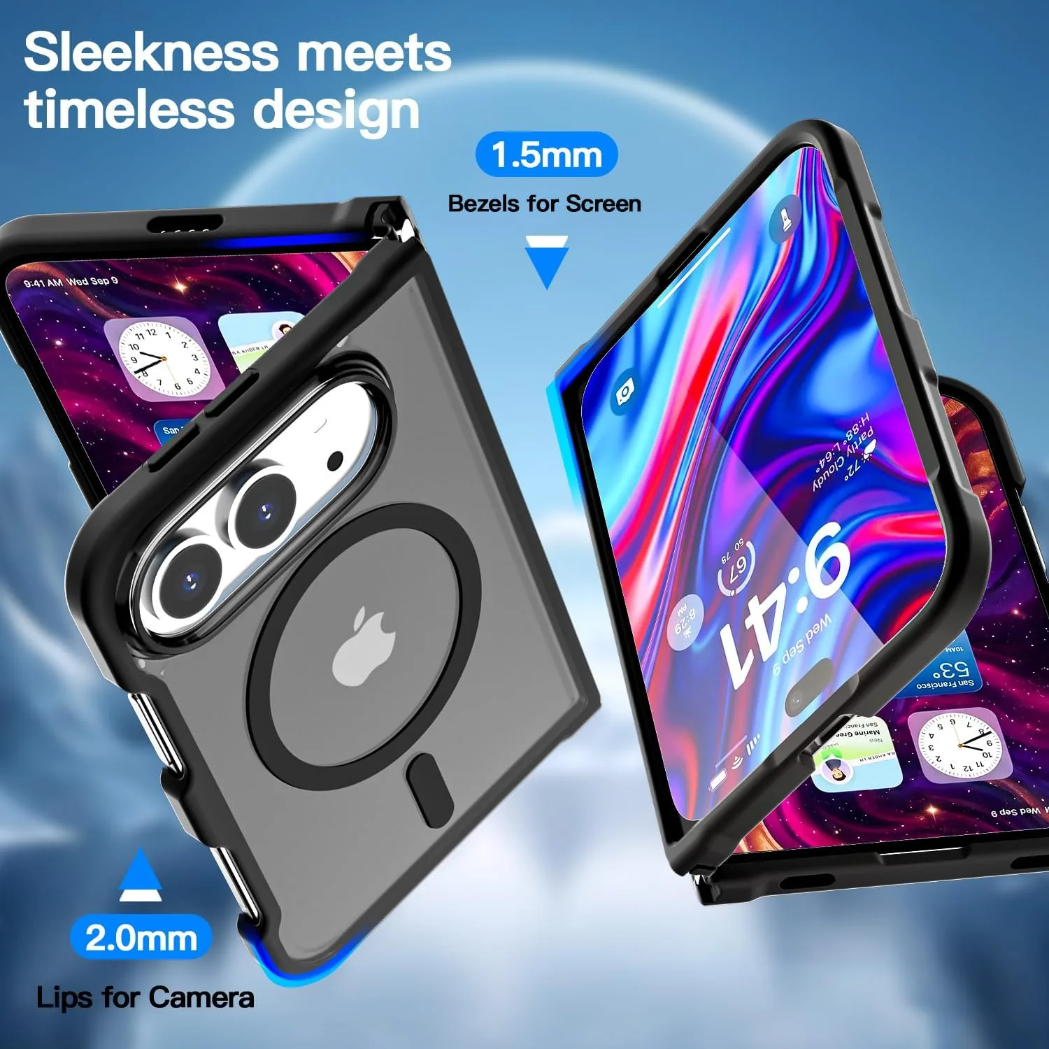 AICase for iPhone Duo Case,Fold Matte Translucent Fit for Magsafe