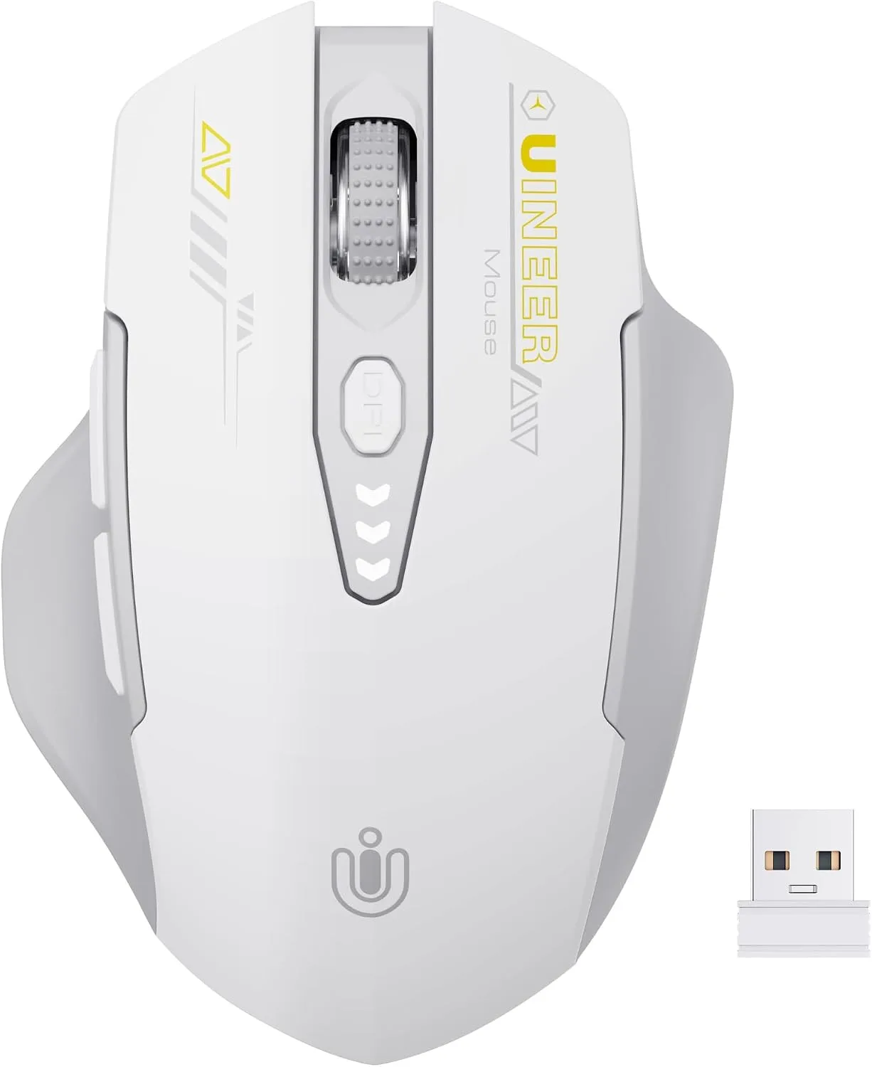 Mouse inalámbrico Uineer recargable 2.4GHz con indicador de batería