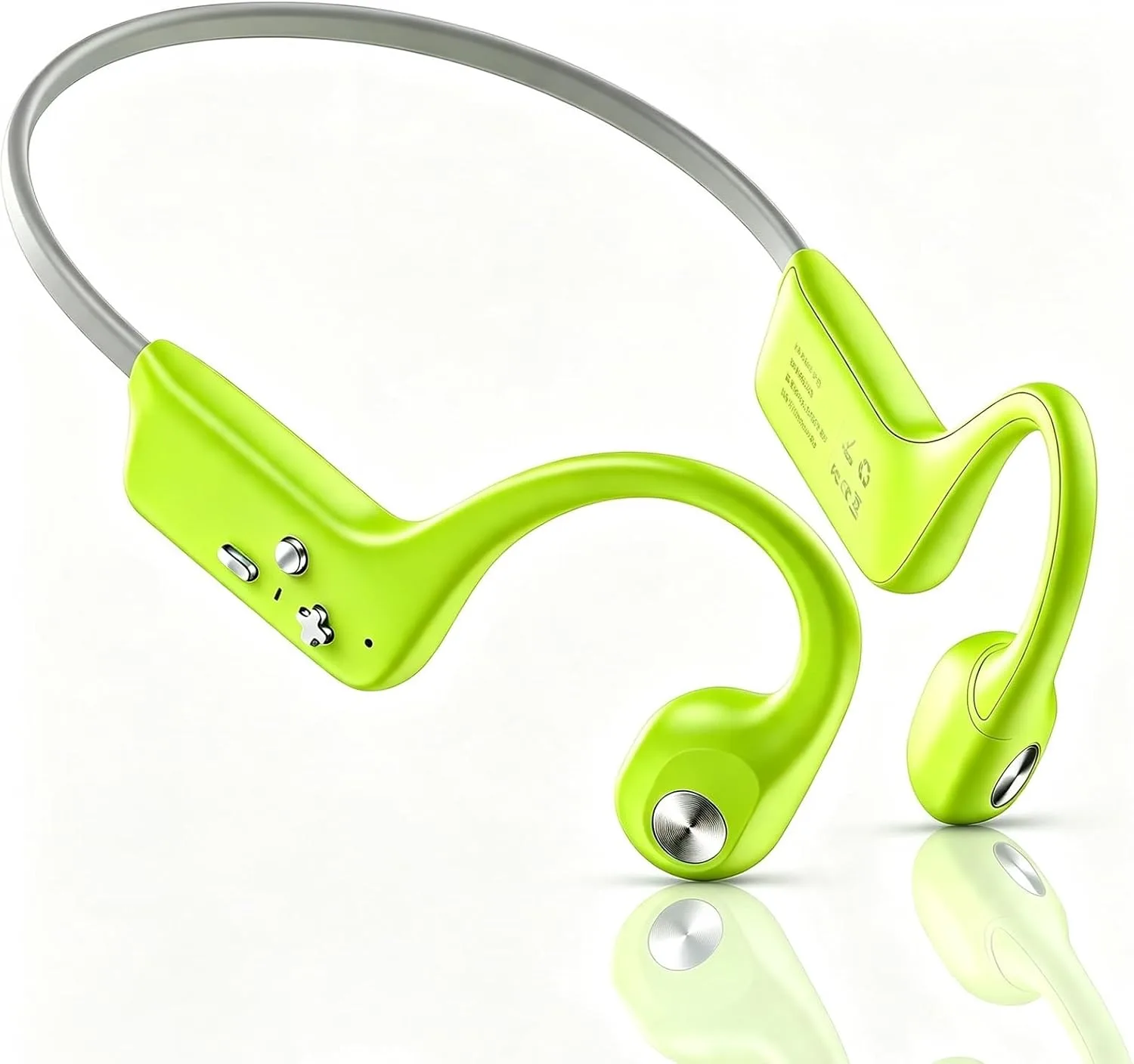 Fanisic Bone Conduction Headphones, Bluetooth 6.0 Open Ear Headphones with Mic, Type-C Quick Charge, Long Battery Life, IPX5 Sweatproof, Lightweight Comfortable for Gym, Sports, and Driving(Green)