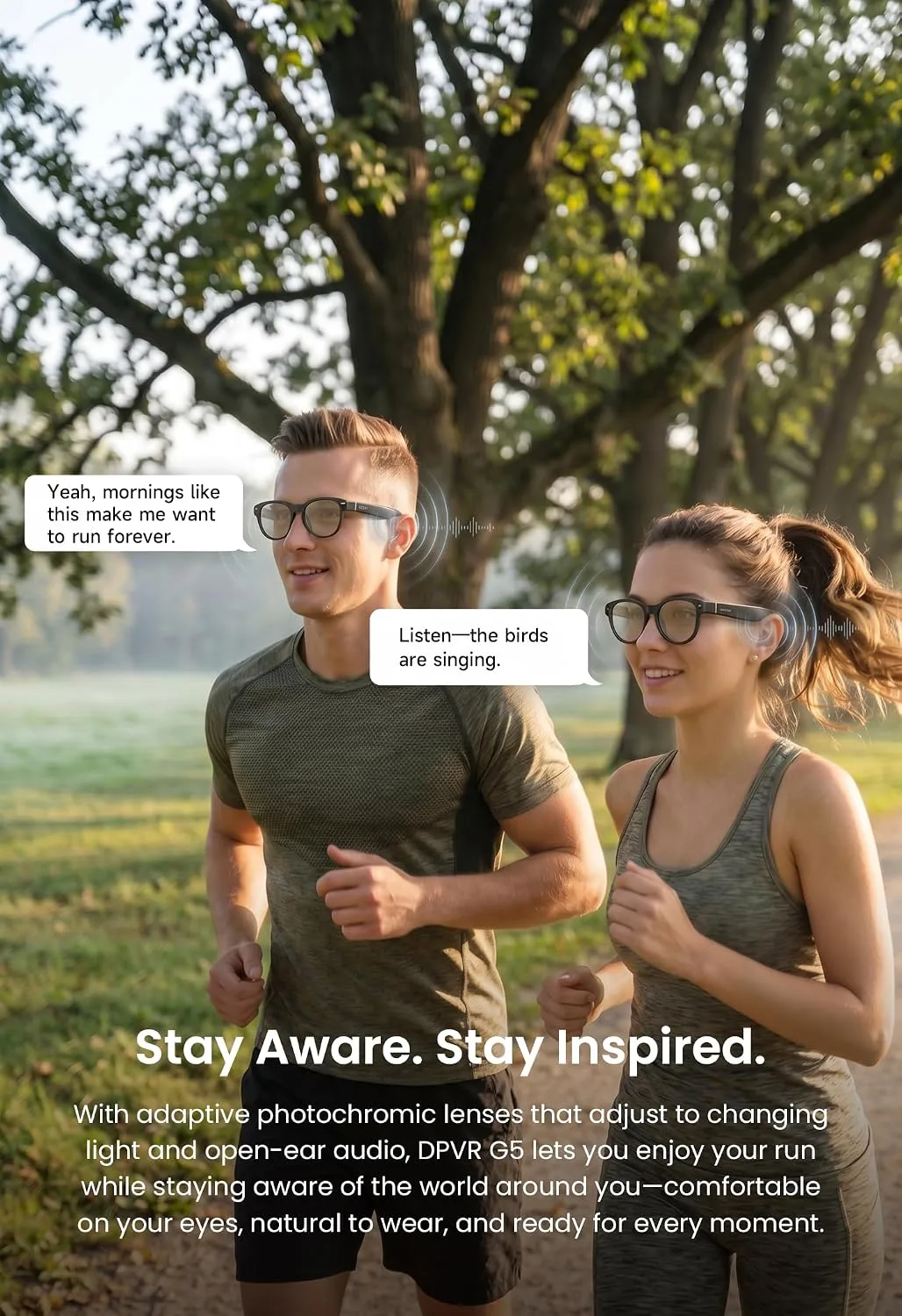 G5 AI Smart Glasses with Camera and Bluetooth, 13MP Video Recording Glasses