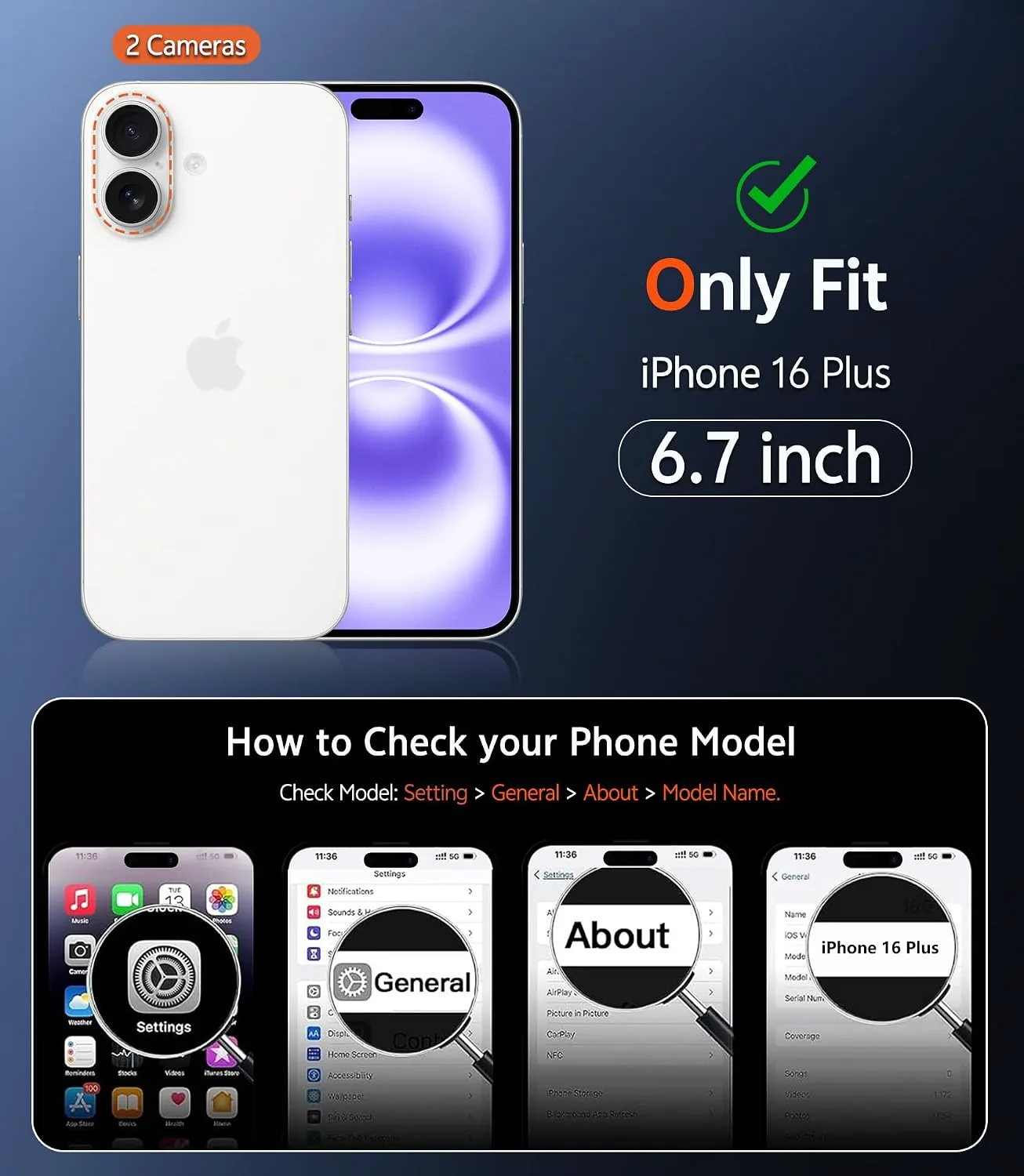 FNTCASE for iPhone 16 Plus Case Compatible with Magsafe Matte Phonecase