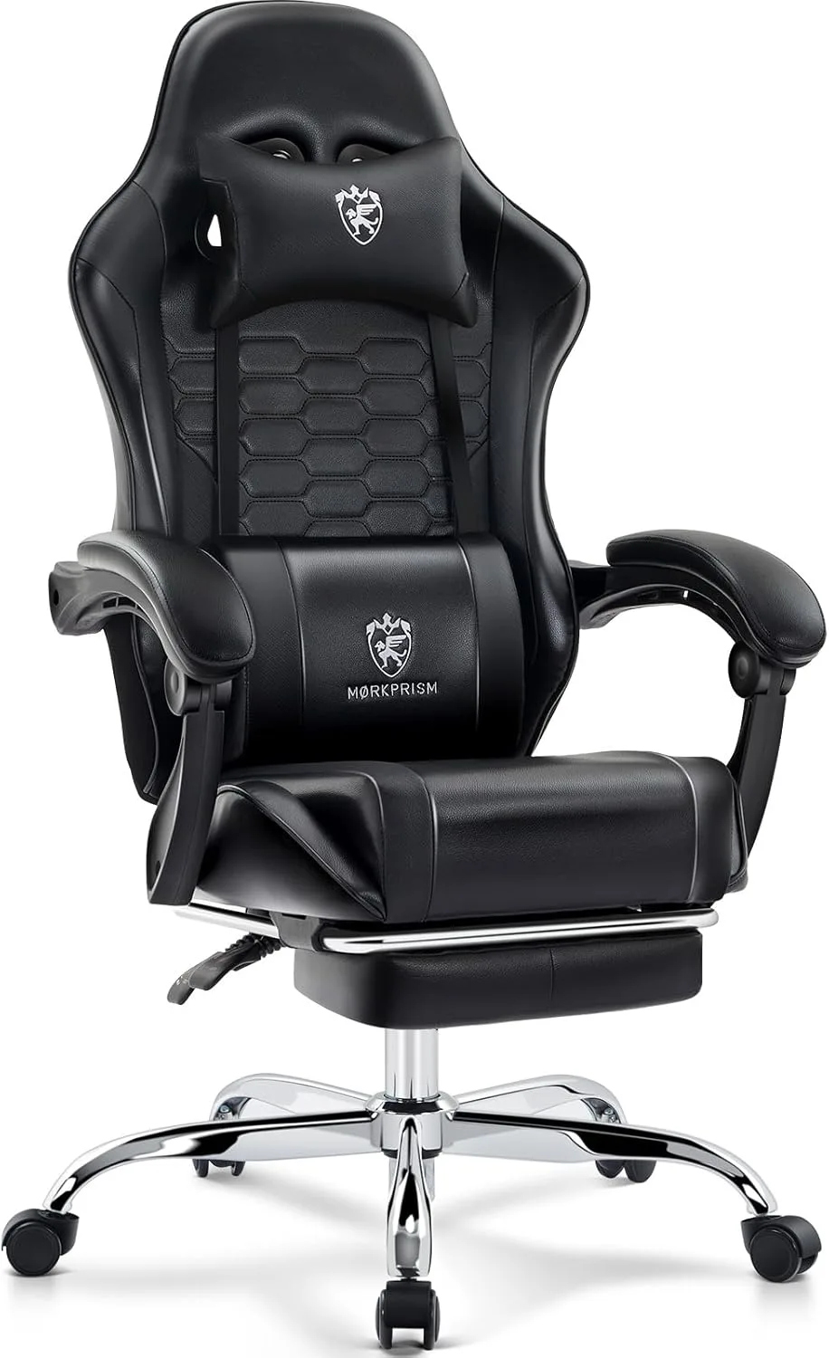 Gaming Chair,Computer Office Chair with Massage,Gel Pad,Black