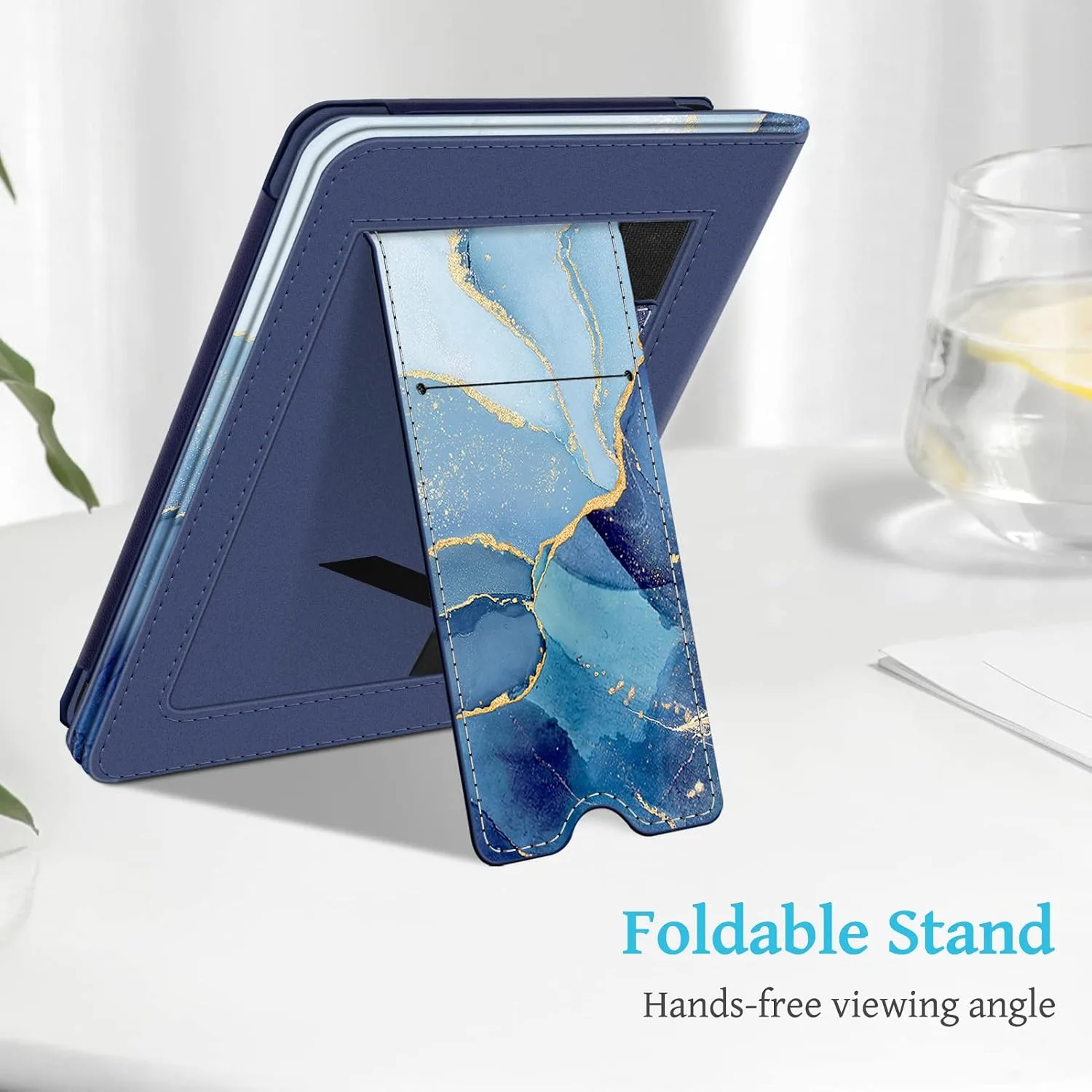 Fintie Stand Case for 6" Kindle 11th Generation 2024/2022, Ocean Marble