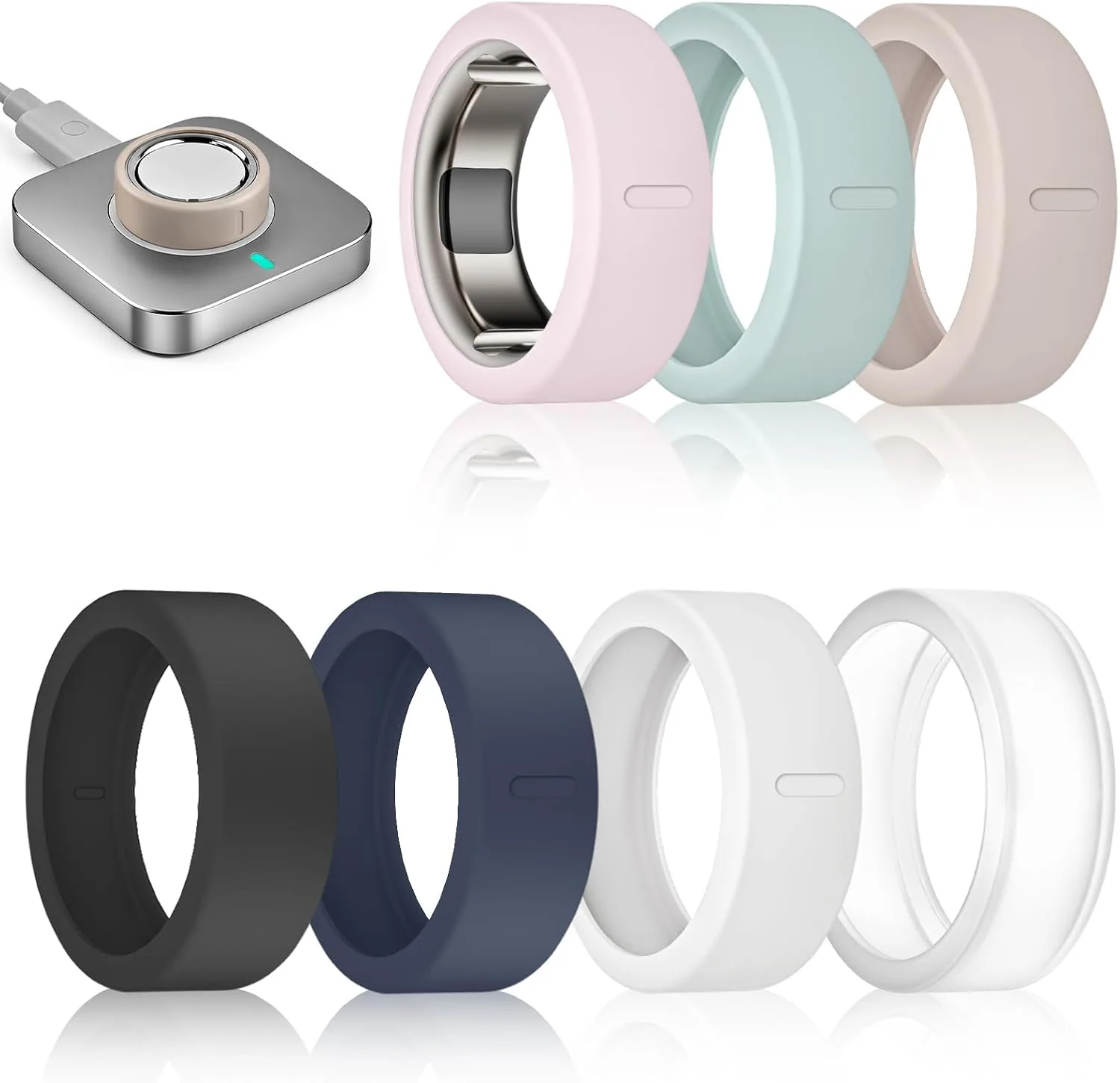 7 Pack Ring Cover Compatible with Oura Ring Gen 4/4 Ceramic/Oura Gen 3