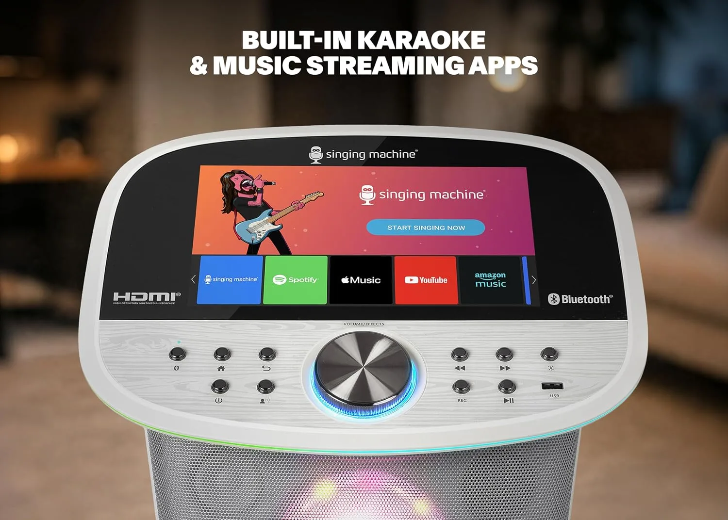Singing Machine Karaoke Machine Screen, WiFi, Music Apps, 2 Microphones