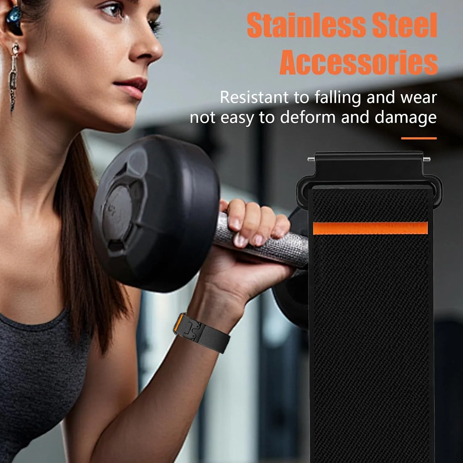 Nylon Bands 22mm Compatible with COROS PACE 3/APEX 4 42mm/APEX Pro/APEX 2 Pro/APEX 46mm/PACE Pro Adjustable Sport Replacement Straps for Women Men