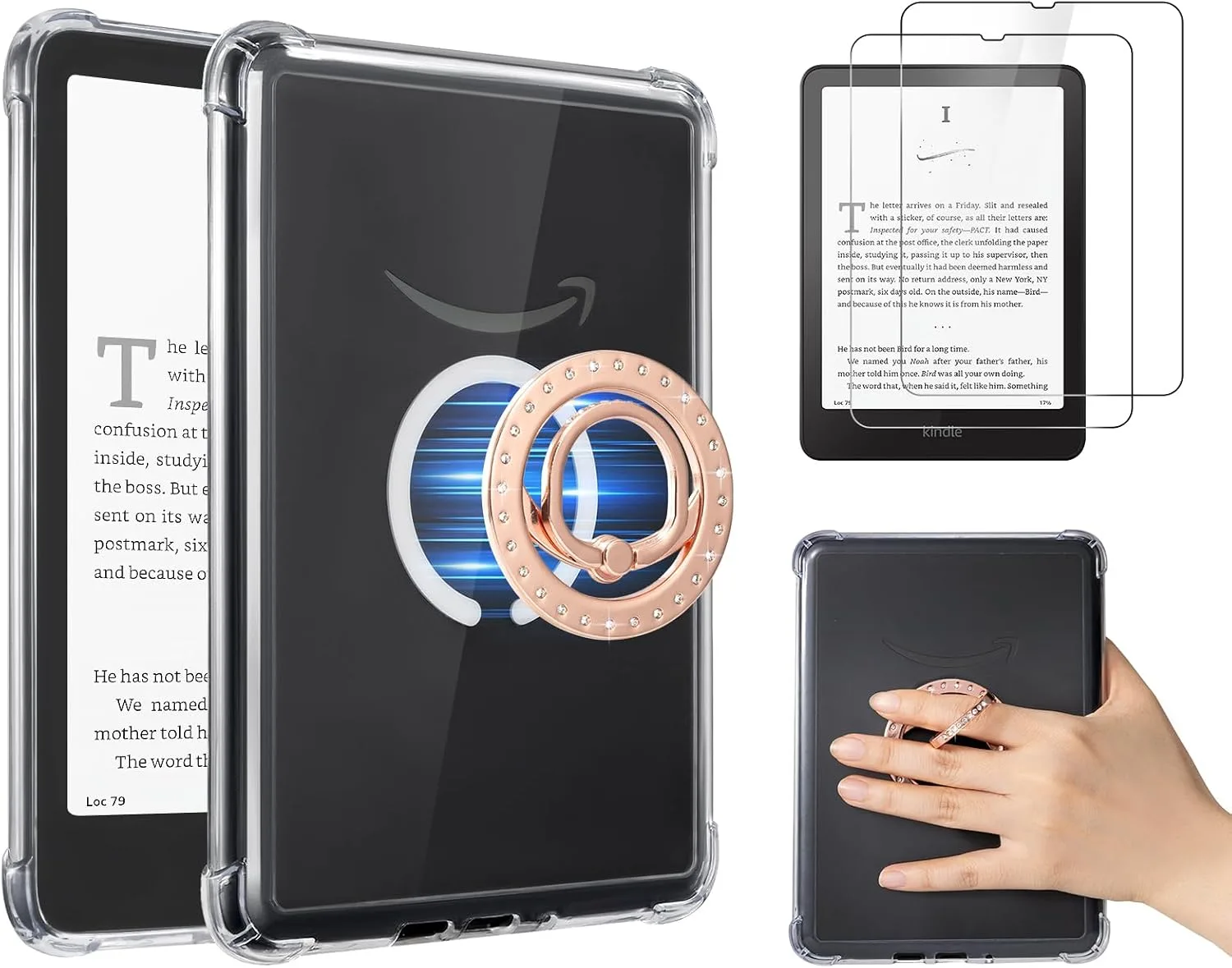 CoBak Clear Case for All-New 7" E-Readers - Lightweight, Scratch-Proof Silicone Back Cover