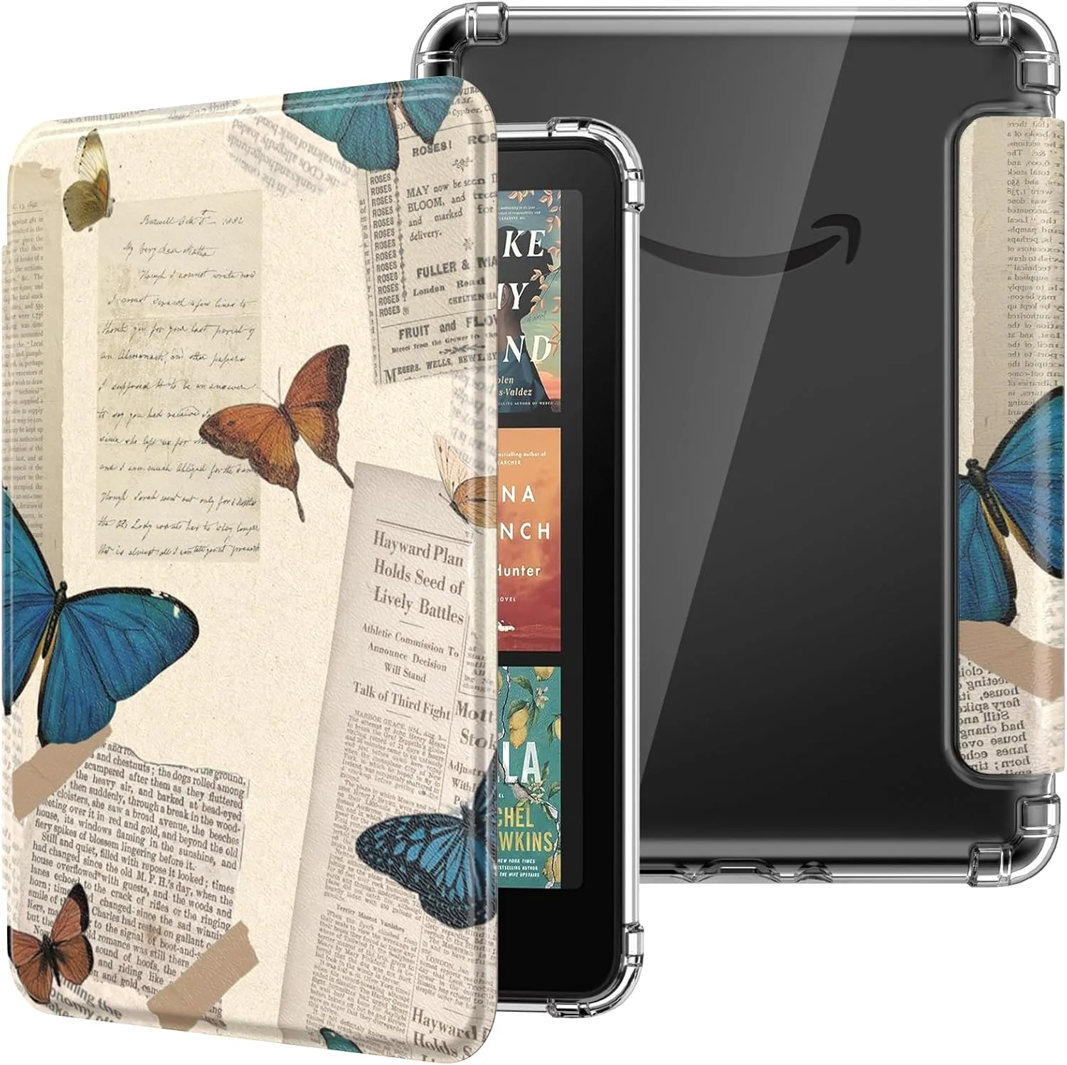 Moko Case for Kindle Paperwhite 12th Gen & Colorsoft 2024 Vintage Butterfly