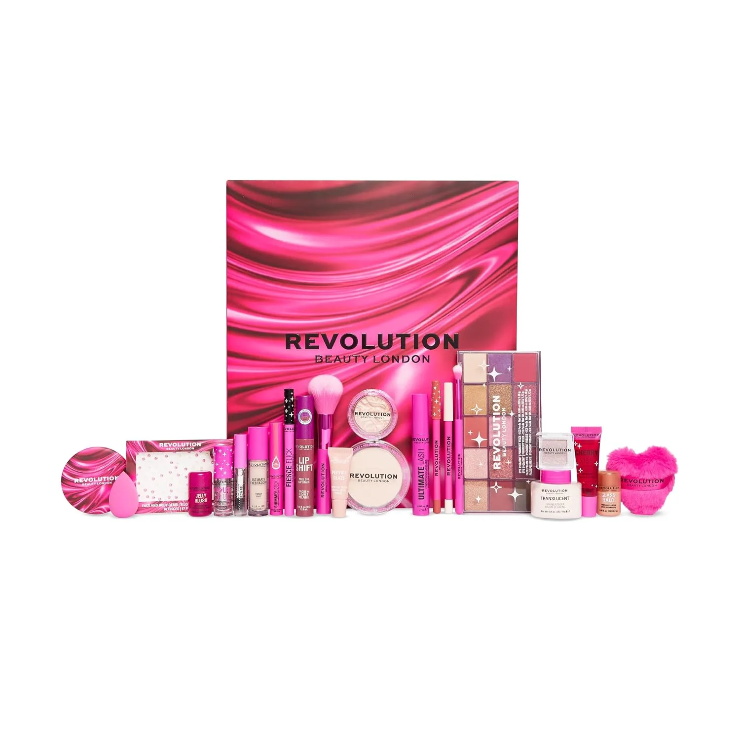 Revolution Beauty London Revolution 24-Day Advent Beauty Calendar 2026, Holiday Makeup Gift Set
