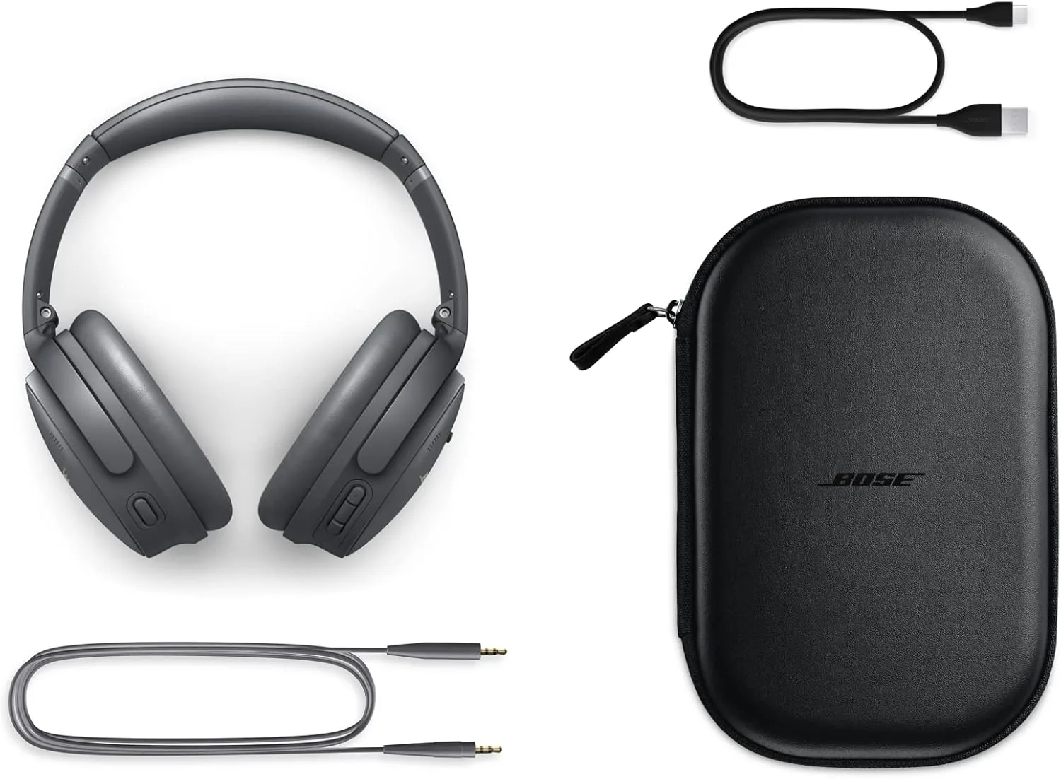 Bose QuietComfort 45 Bluetooth Wireless Noise Cancelling Headphones, Eclipse Grey - Limited Edition (Renewed)
