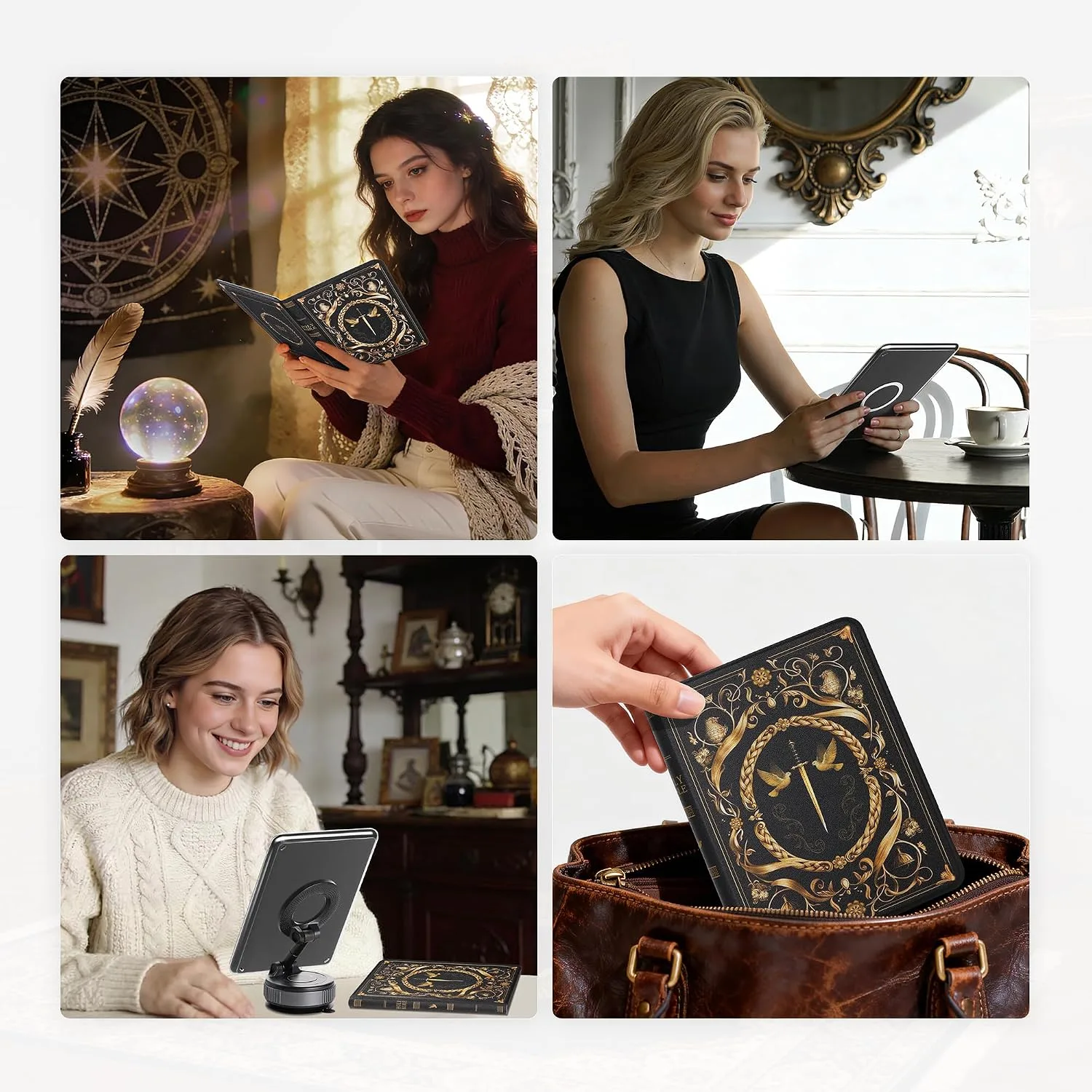 Magnetic Book Cover Case for 7'' Kindle Paperwhite & Colorsoft