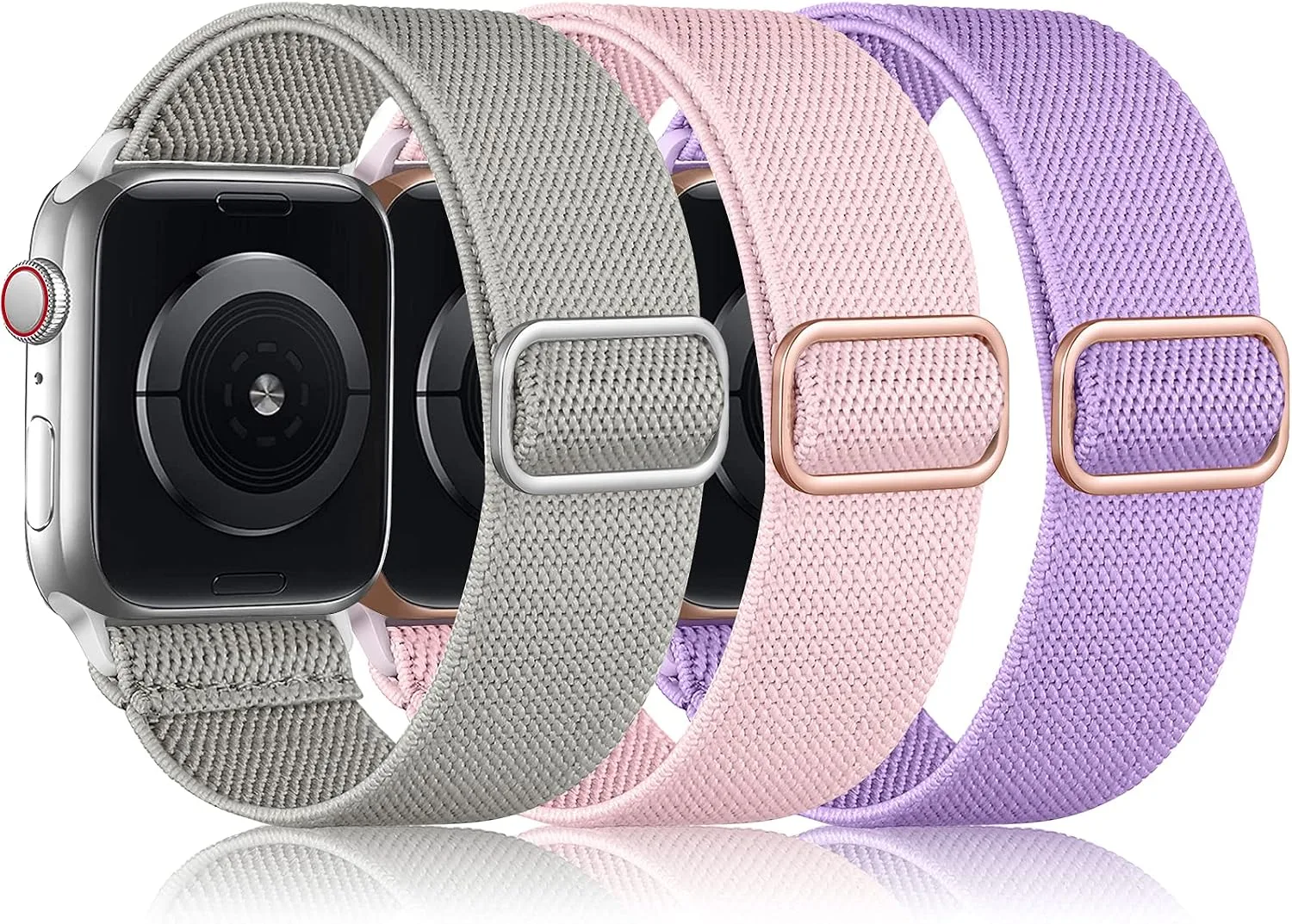 Correas DaQin 3 Pack Nylon Elástico Compatible con Apple Watch