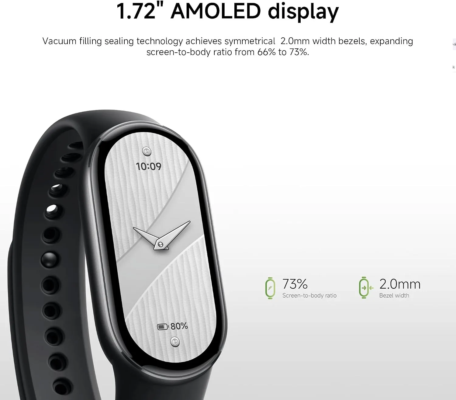 Xiaomi Mi Smart Watch Band 10, 5ATM Waterproof Fitness Step Tracker Sports Digital Smart Watch Health Band for Men Women, 1.72" AMOLED Display, 150+ Sports Modes 24/7 Sleep Monitor (Black)
