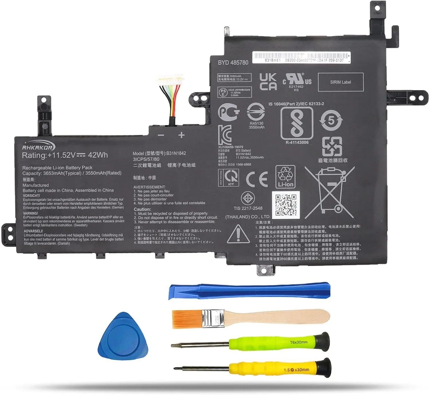 RHKRKQN B31N1842 Battery Replacement for ASUS VivoBook S15 X513EA X513EP