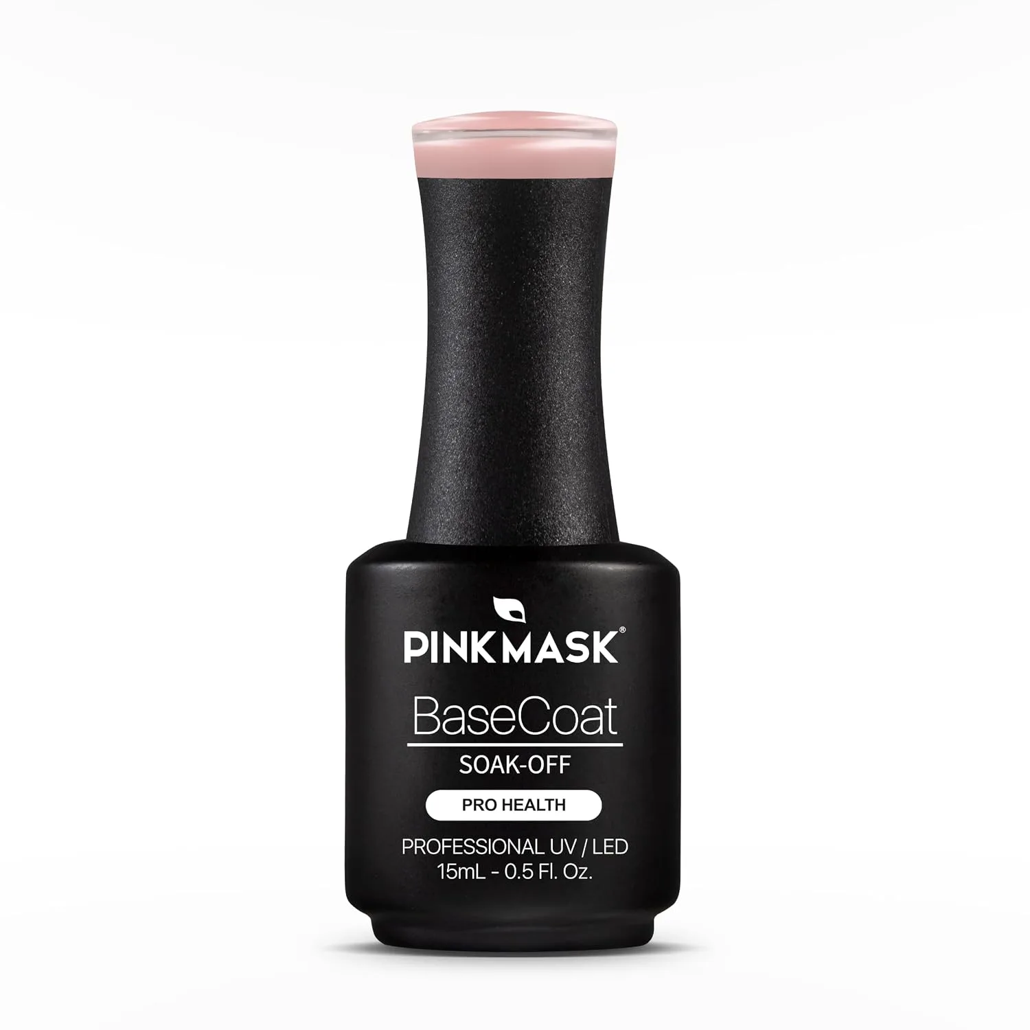 PINK MASK Gel Color Classic Base Coat 15mL-Charlie Brown, Soak-Off Professional UV/LED, Builder Base No-Wipe Formula, Long Lasting, Base Coat Nail Strengthener