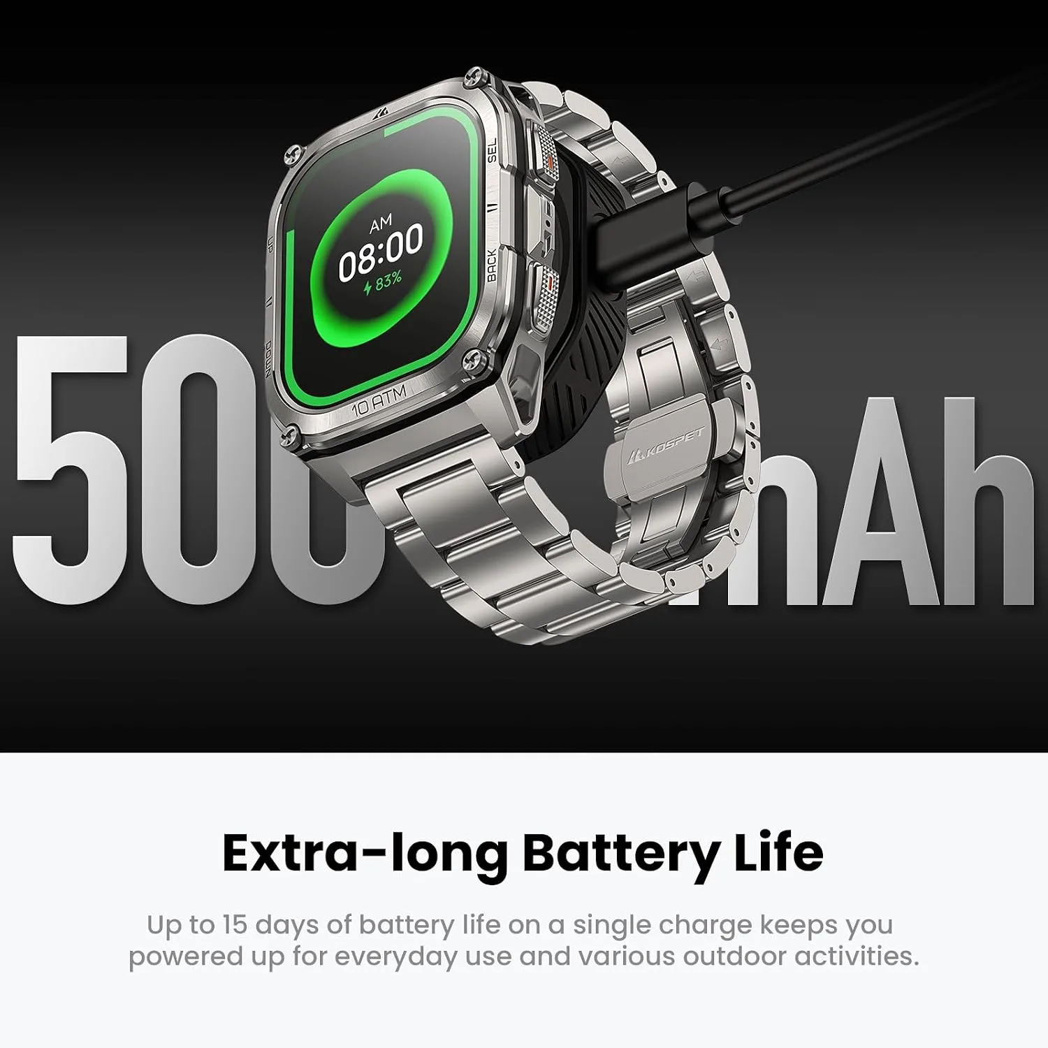 KOSPET Tank M4 Special Edition Smart Watch with Dual-Band GPS, Offline Maps