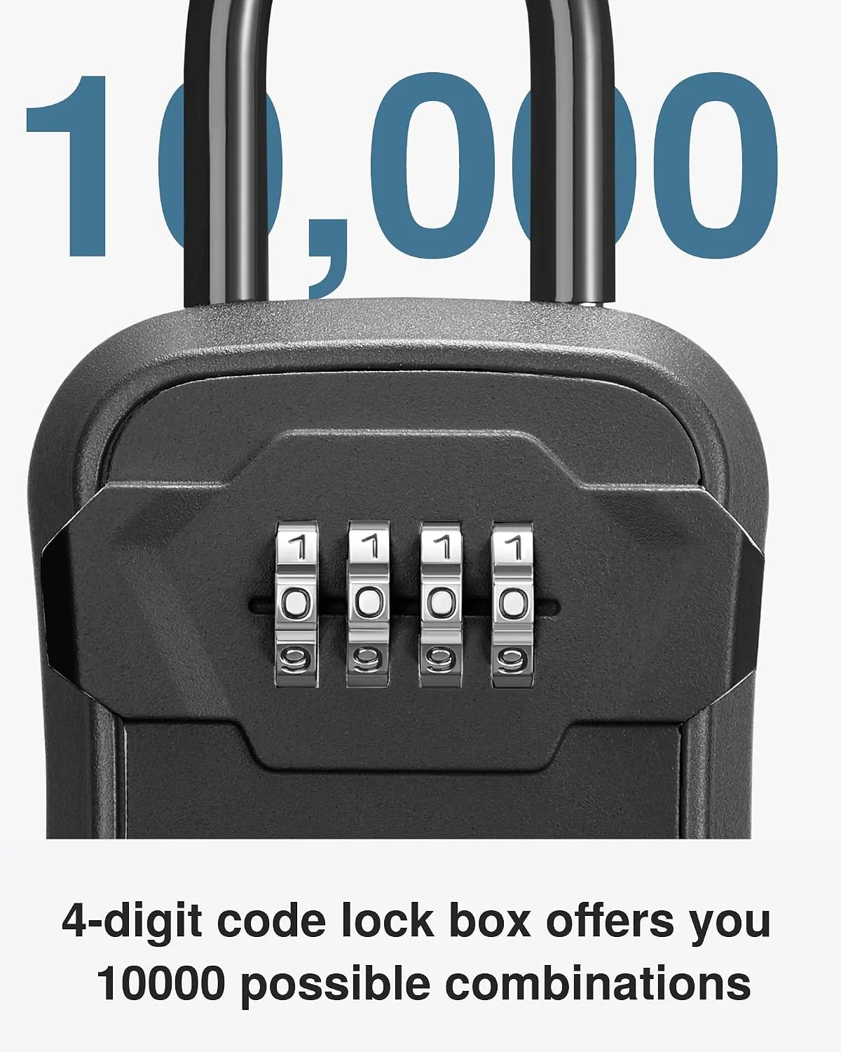 Puroma Key Lock Box for House Keys Combination Lockbox with Code, 1 Black