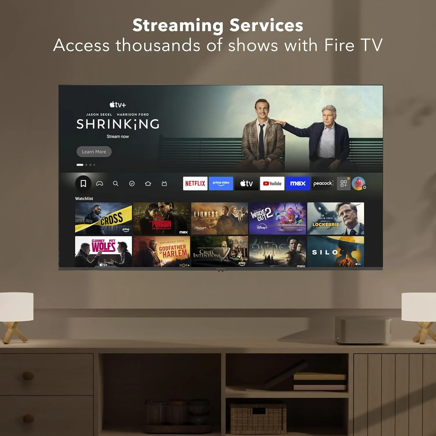 Insignia 65" Class F50 Series LED 4K UHD Smart Fire TV, Voice Remote with Alexa, Stream Live TV Without Cable