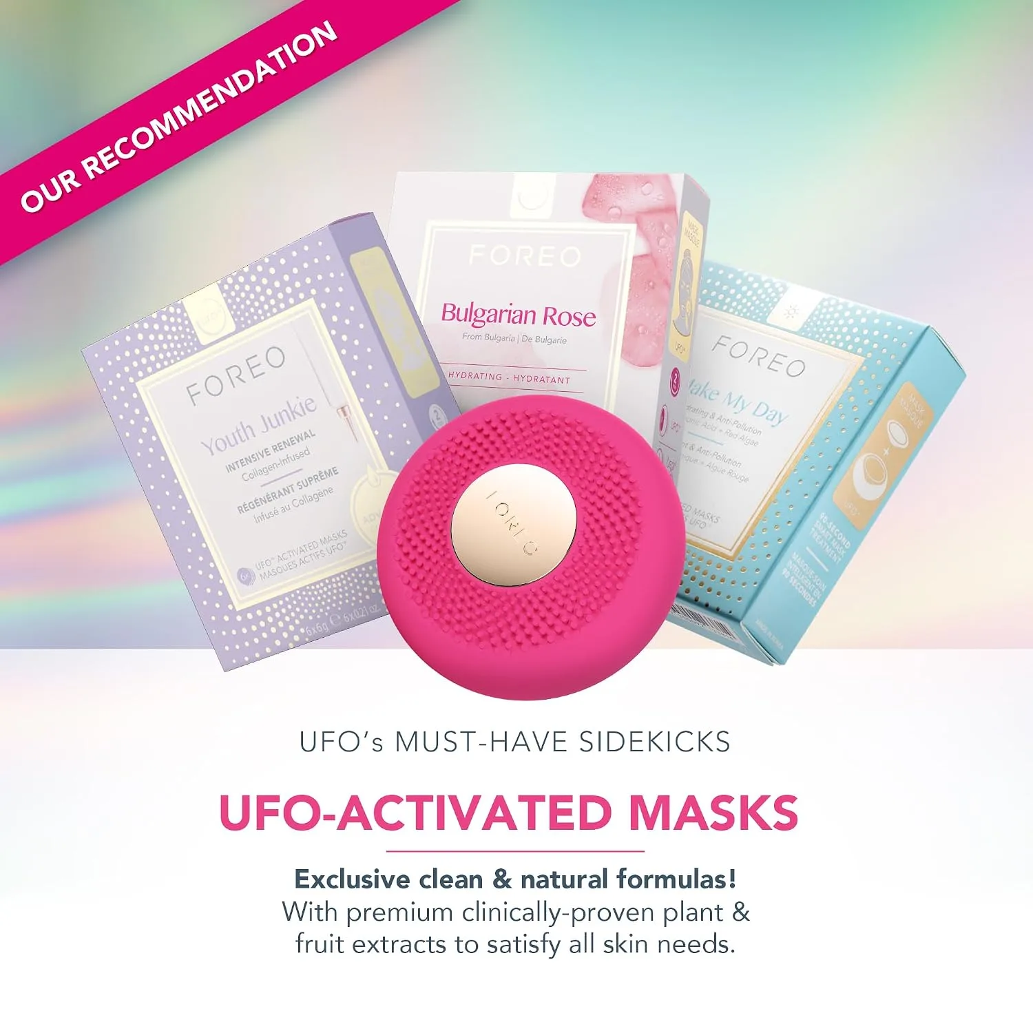 FOREO UFO 3 LED Face Mask Skincare - Face Moisturiser & Red Light