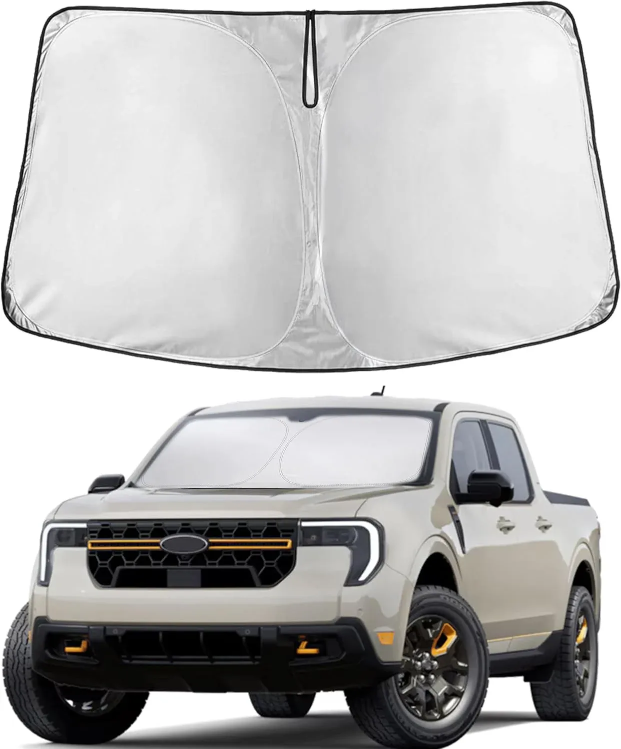 Econour Windshield Sun Shade Compatible for Ford Maverick 2022-2025 2026