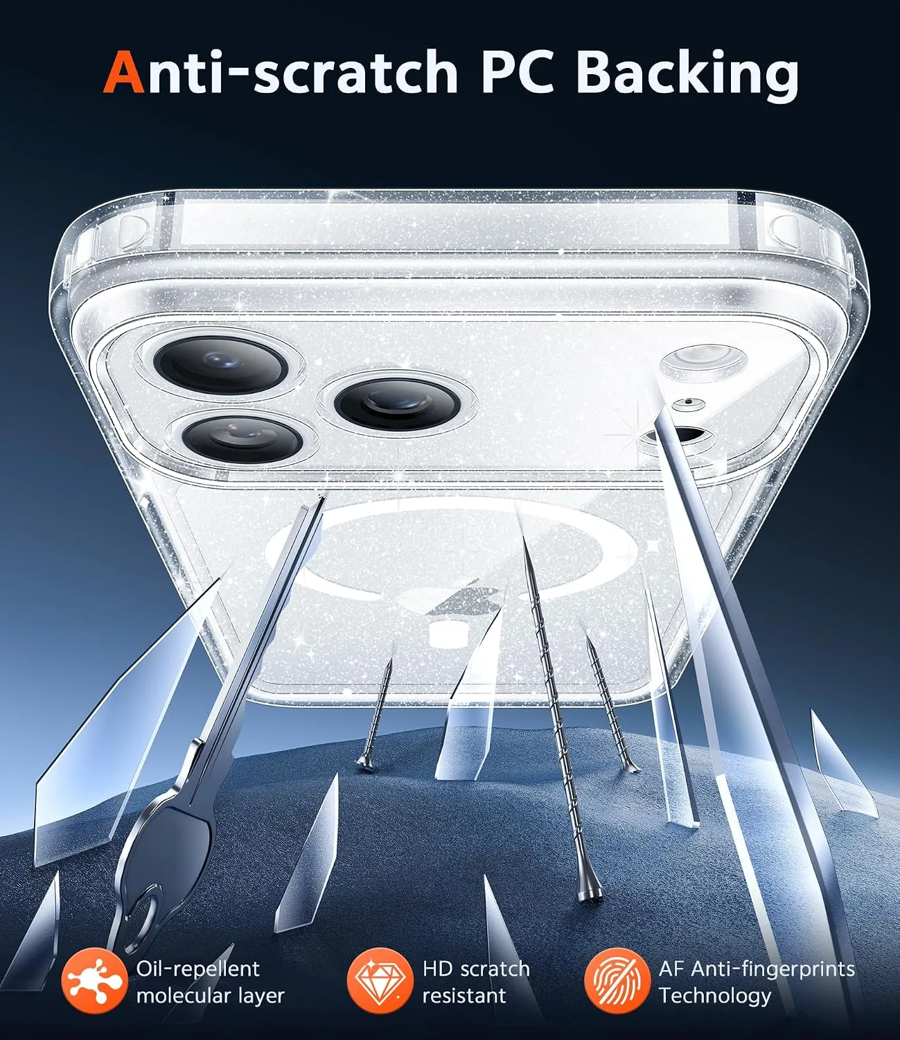 FNTCASE for iPhone 18 Pro Max Case / 17 Pro Max Clear Case Fit for Magsafe